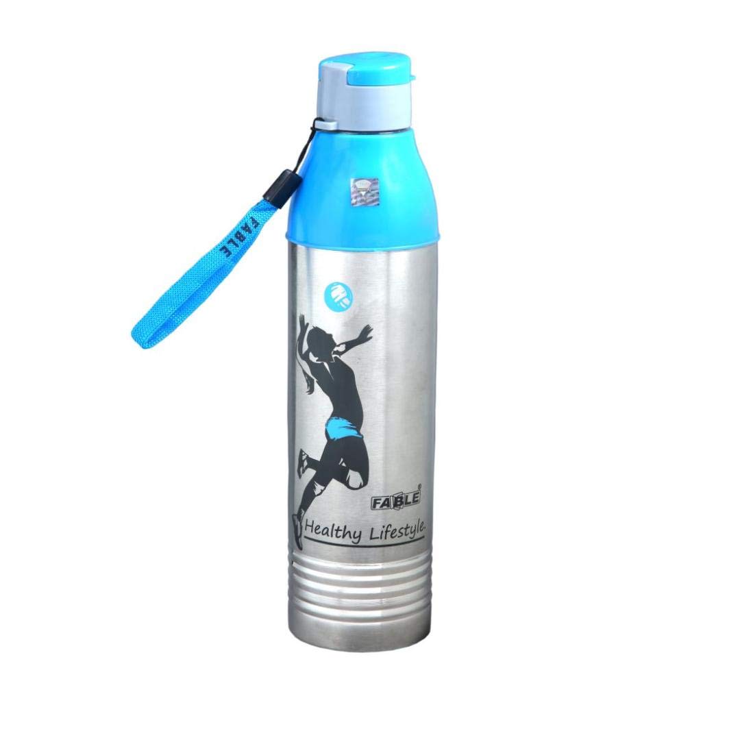 FABLE Stainless Steel Insulated Water Bottle - Hot & Cold 24 Hours, 100% Leak Proof, BPA Free (Blue, 900ml/30oz) - Perfect for Gym, Hiking, Office & Outdoor Activities