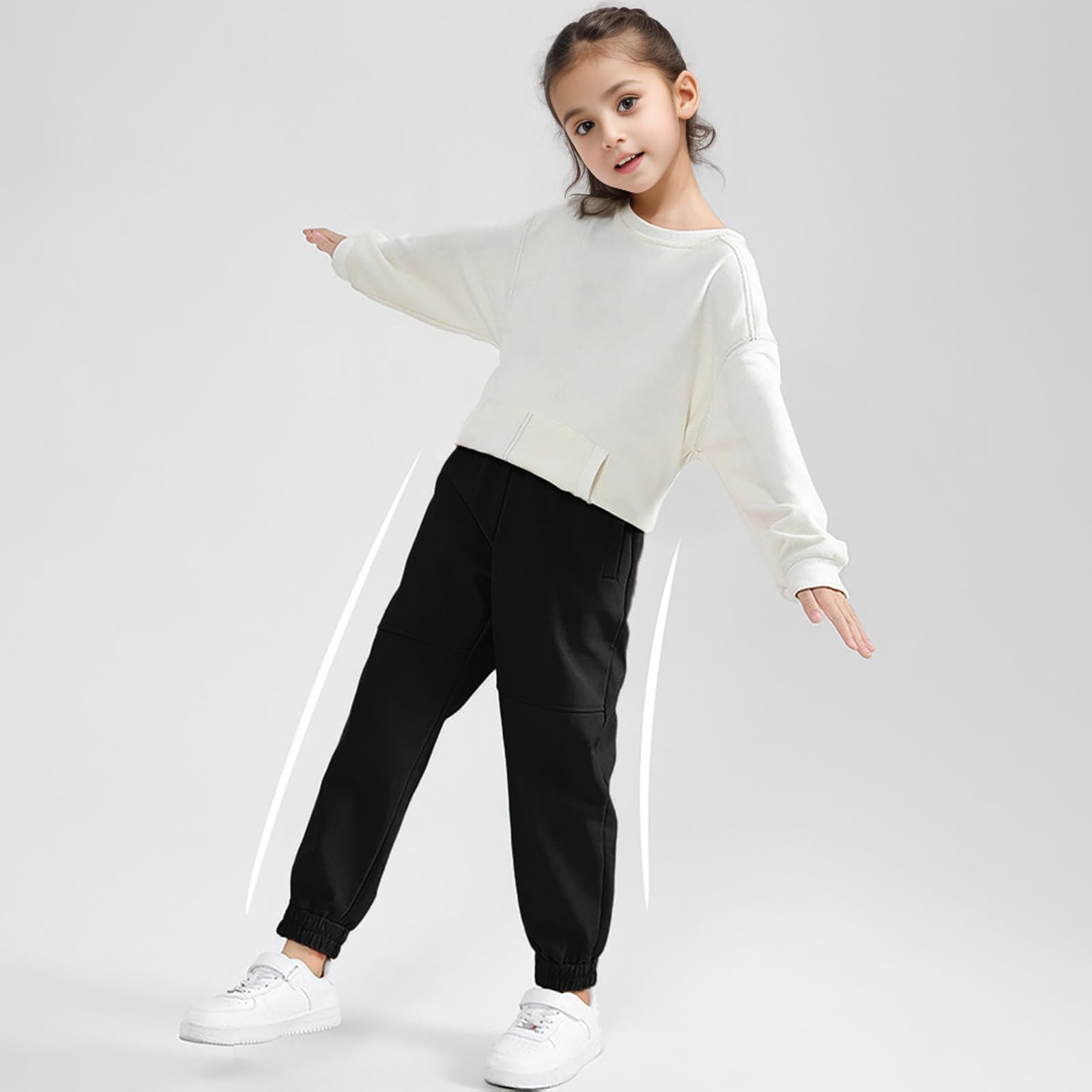 Kids Waterproof Snow Pants - Fleece-Lined Winter Pants for Girls | Warm & Windproof Snowboarding, Skiing & Outdoor Play