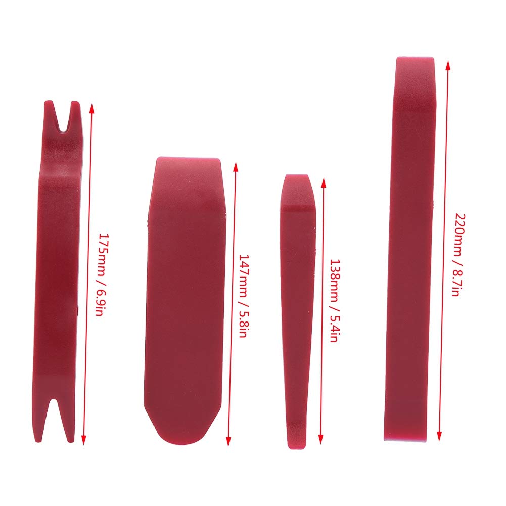 4Pcs Car Panel Removal Tool Kit - No Scratch Auto Trim Pry Tools for Stereo Radio Installation & Dashboard Repair | Perfect for DIY Car Maintenance & Professional Detailing
