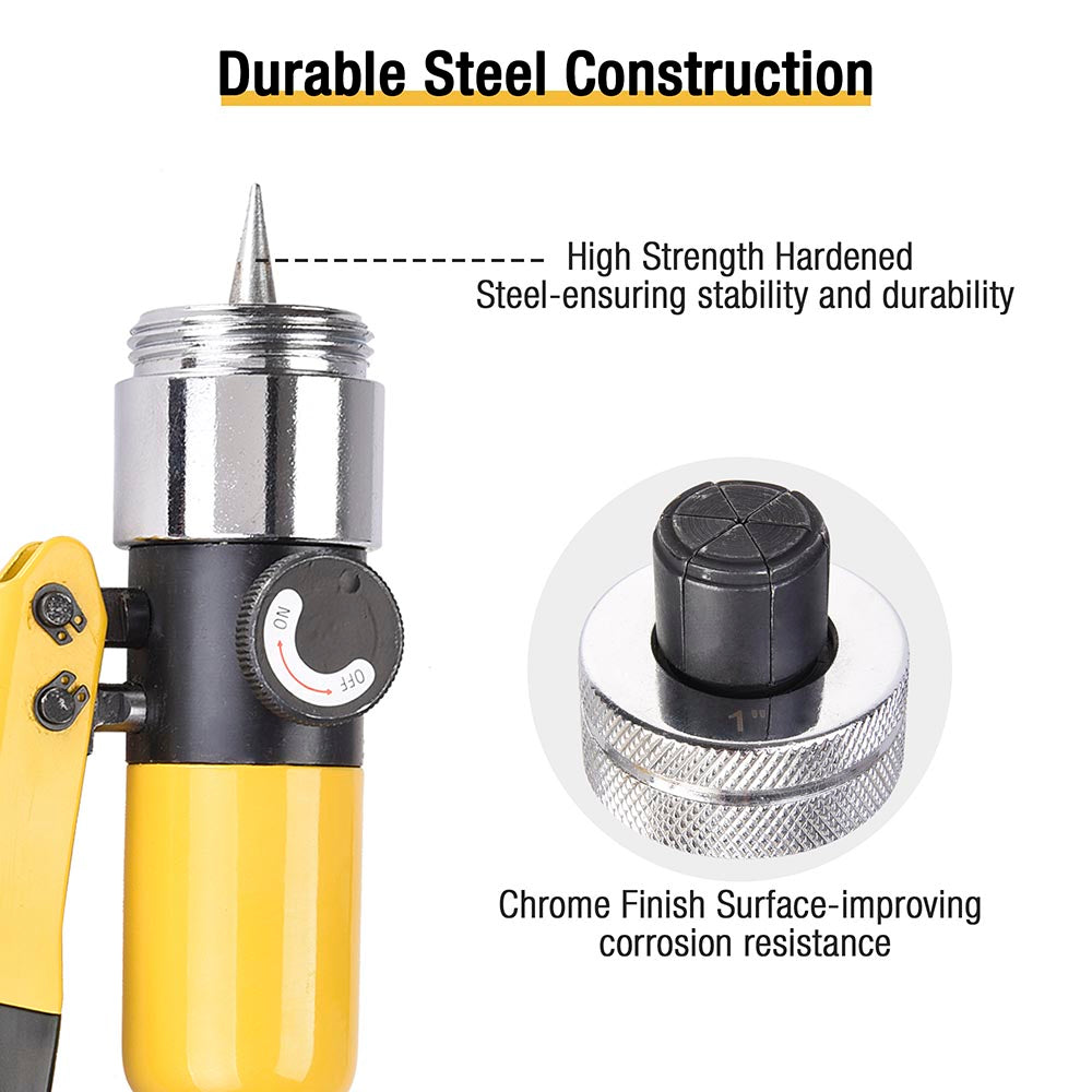 7 Head HVAC Hydraulic Pipe Expander Swaging Tool Kit - Professional Tube Expanding Set for HVAC, Plumbing & Automotive Repair | Perfect for Ductwork, Refrigeration & Pipe Connections