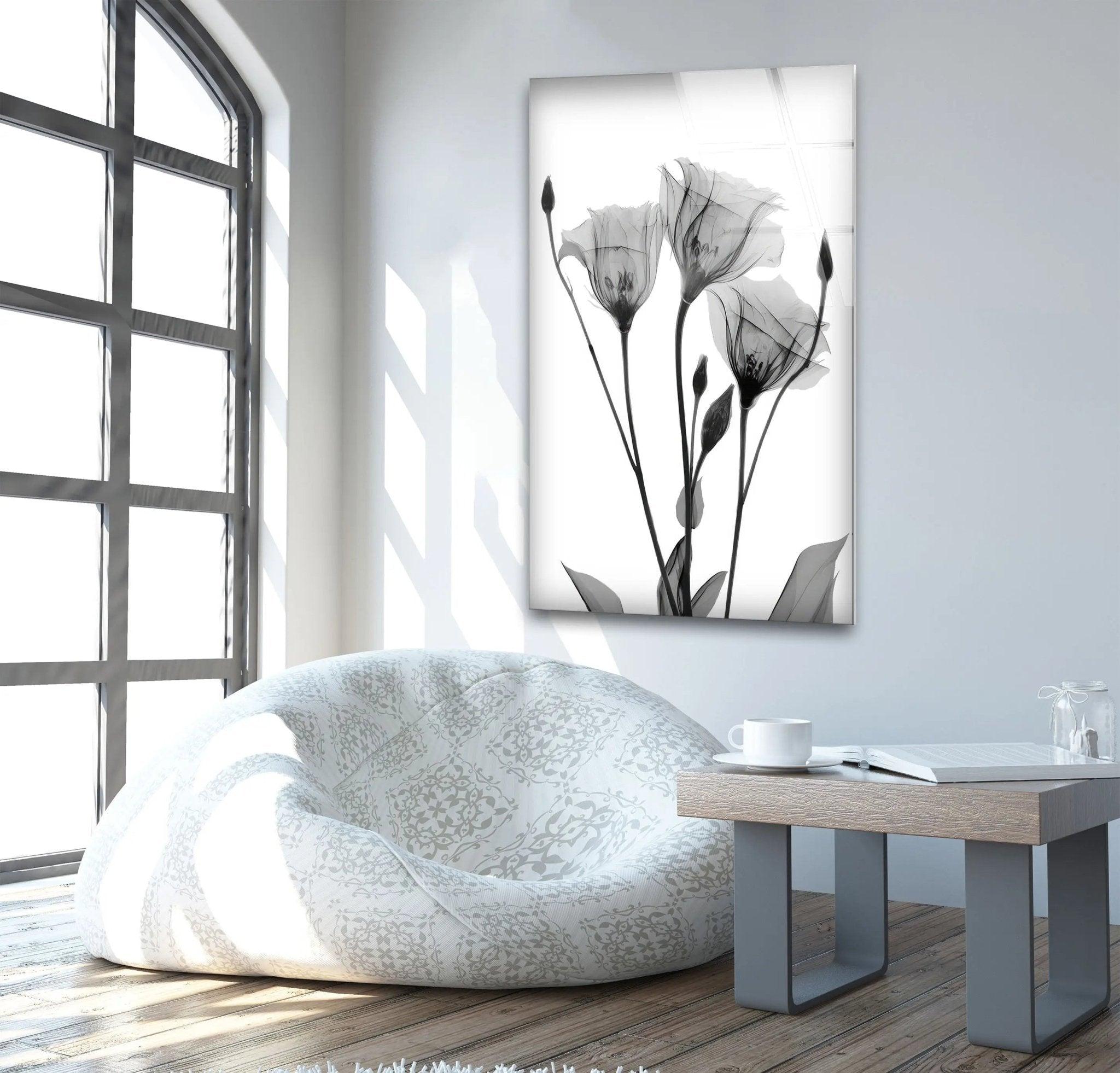 Albert Koetsier Tulip Tattoo Glass Wall Art - Handmade Stained Glass Window Decor for Living Room, Bedroom & Office - Perfect Gift for Home Decor Lovers