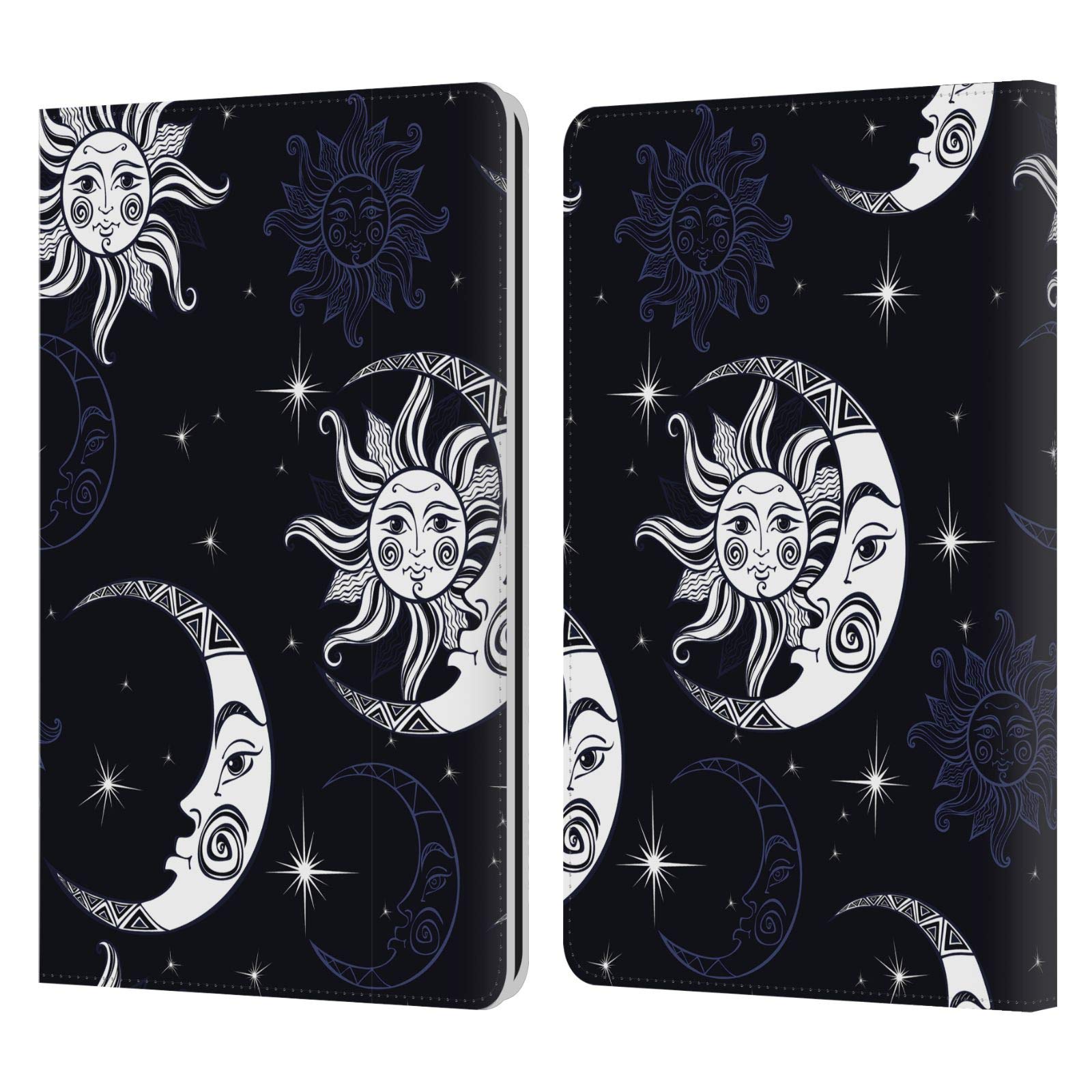 Officially Licensed Haroulita Star & Moon Black Magick Tarot Leather Book Wallet Case for Kindle Paperwhite 1/2/3 - Mystical Design for Reading, Travel & Gift Giving