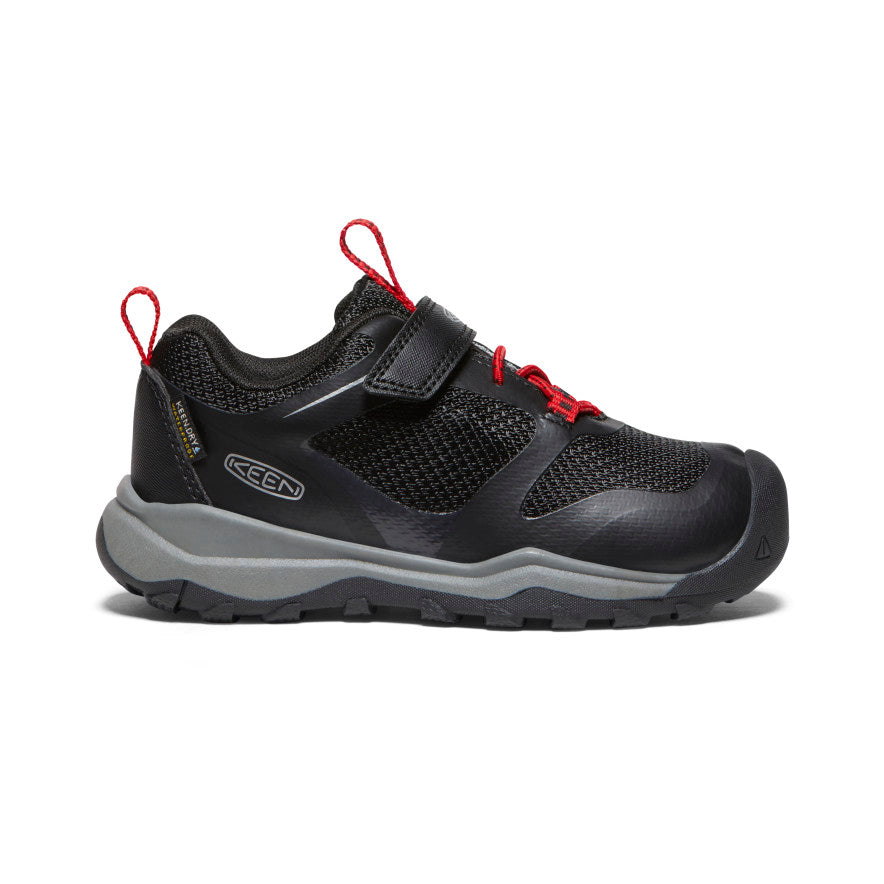Waterproof Kids' Shoes - Little Wanduro Sneakers for Boys & Girls | Black & Ribbon Red | Perfect for Rainy Days & Outdoor Play