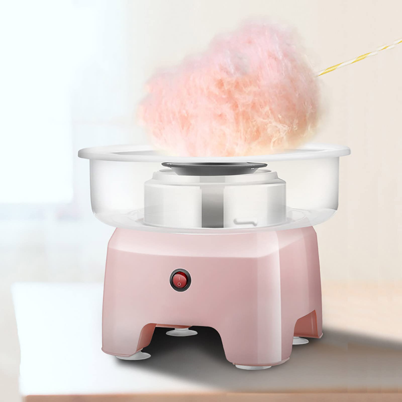500W Electric Cotton Candy Machine for Home Use - Pink Mini Candy Floss Maker for Parties, Birthdays & Festivals | Perfect for Family Gatherings, Kids Events & Sweet Treat Lovers
