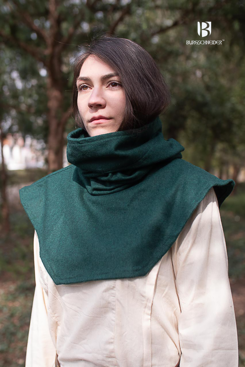 Noah Green Hooded Cowl - Soft & Warm Winter Scarf for Women & Men - Perfect for Outdoor Activities, Hiking, and Cold Weather Fashion