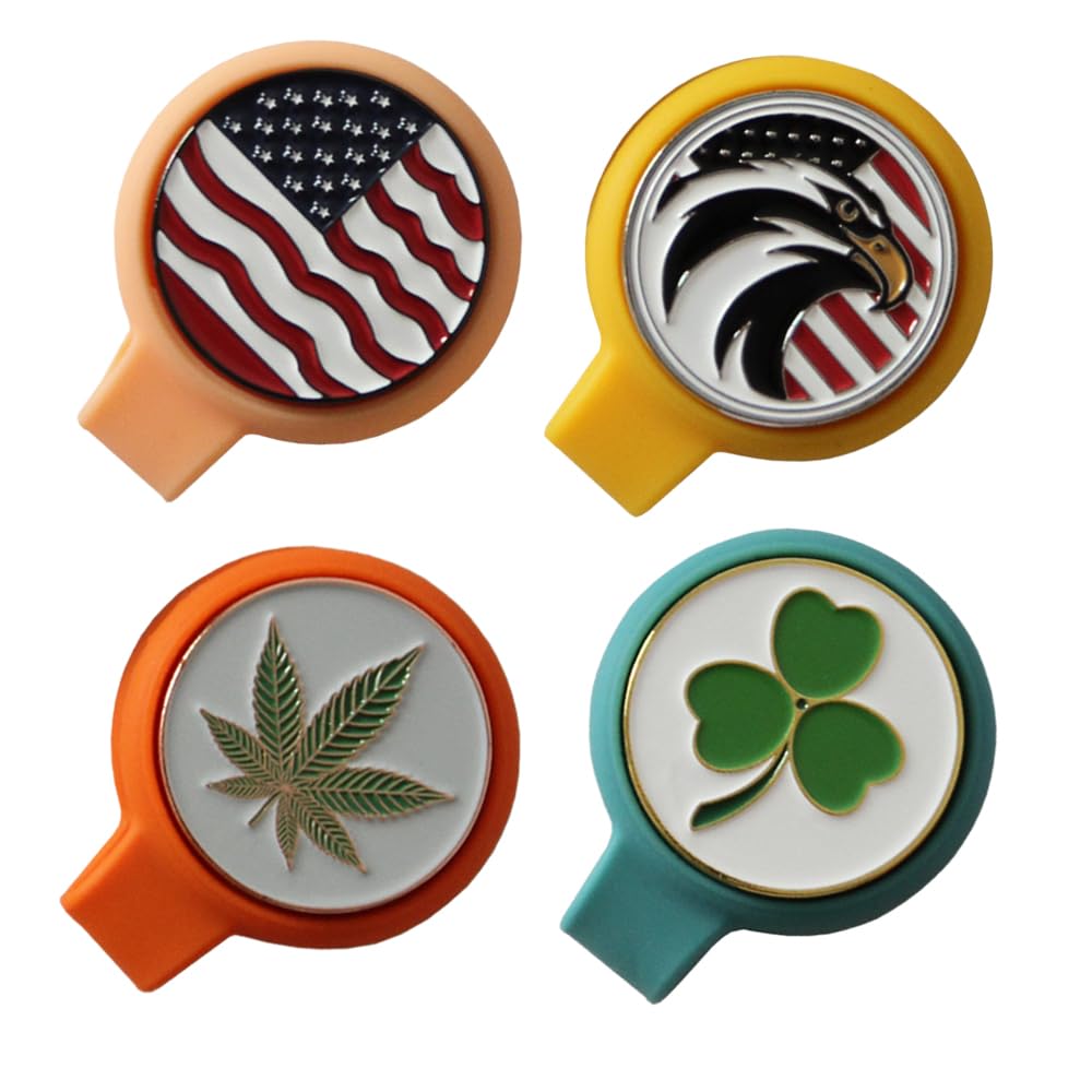Premium Magnetic Golf Ball Marker Holder - Silicone Hat Clip for Caps, Visors, Gloves & Bags | Durable Metal Golf Accessories for Men & Women | Perfect Golf Gift for Players & Tournament Use
