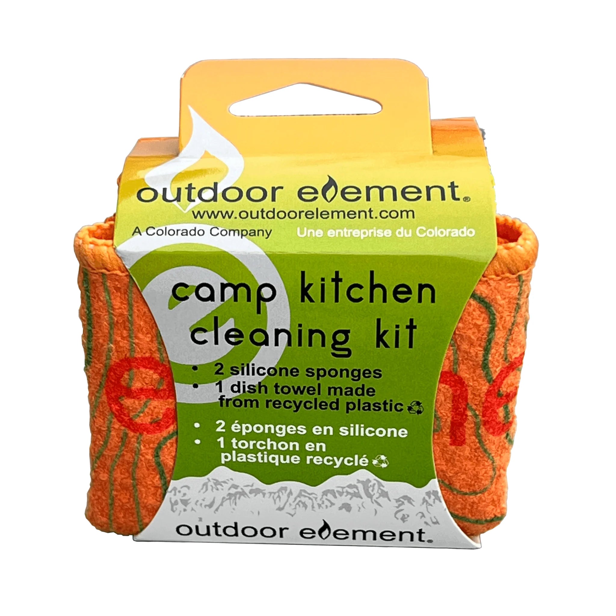 Portable Camping Kitchen Cleaning Set - Compact Dishwashing Kit for Outdoor Cooking, Hiking & RV Trips - Includes Scrub Brush, Sponge & Soap Holder