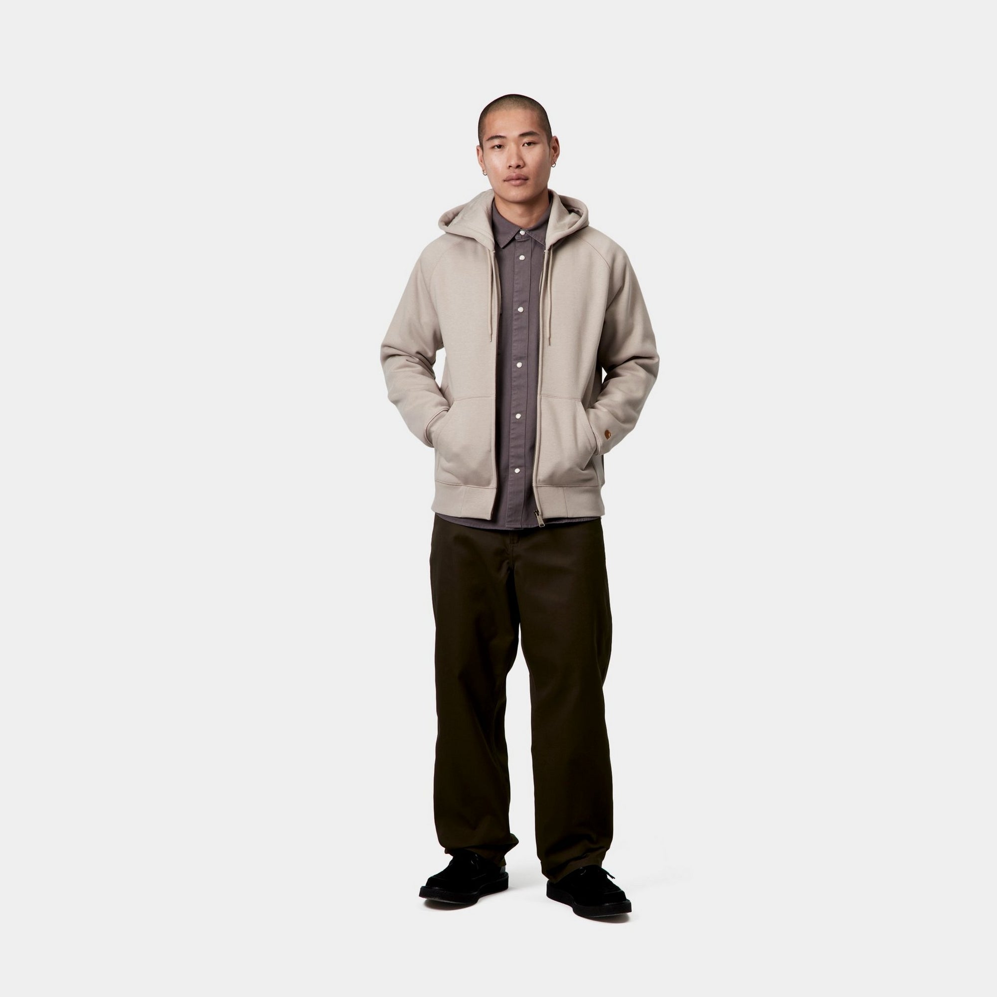 Stylish Hooded Chase Jacket in Dusky Beige - Waterproof Windbreaker for Outdoor Adventures & Urban Fashion