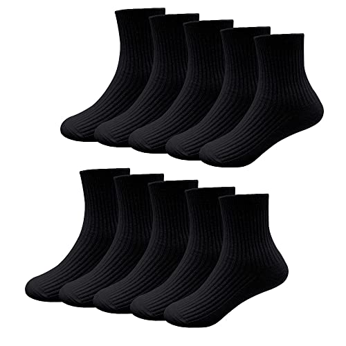 Black 5 Pairs Middle Length