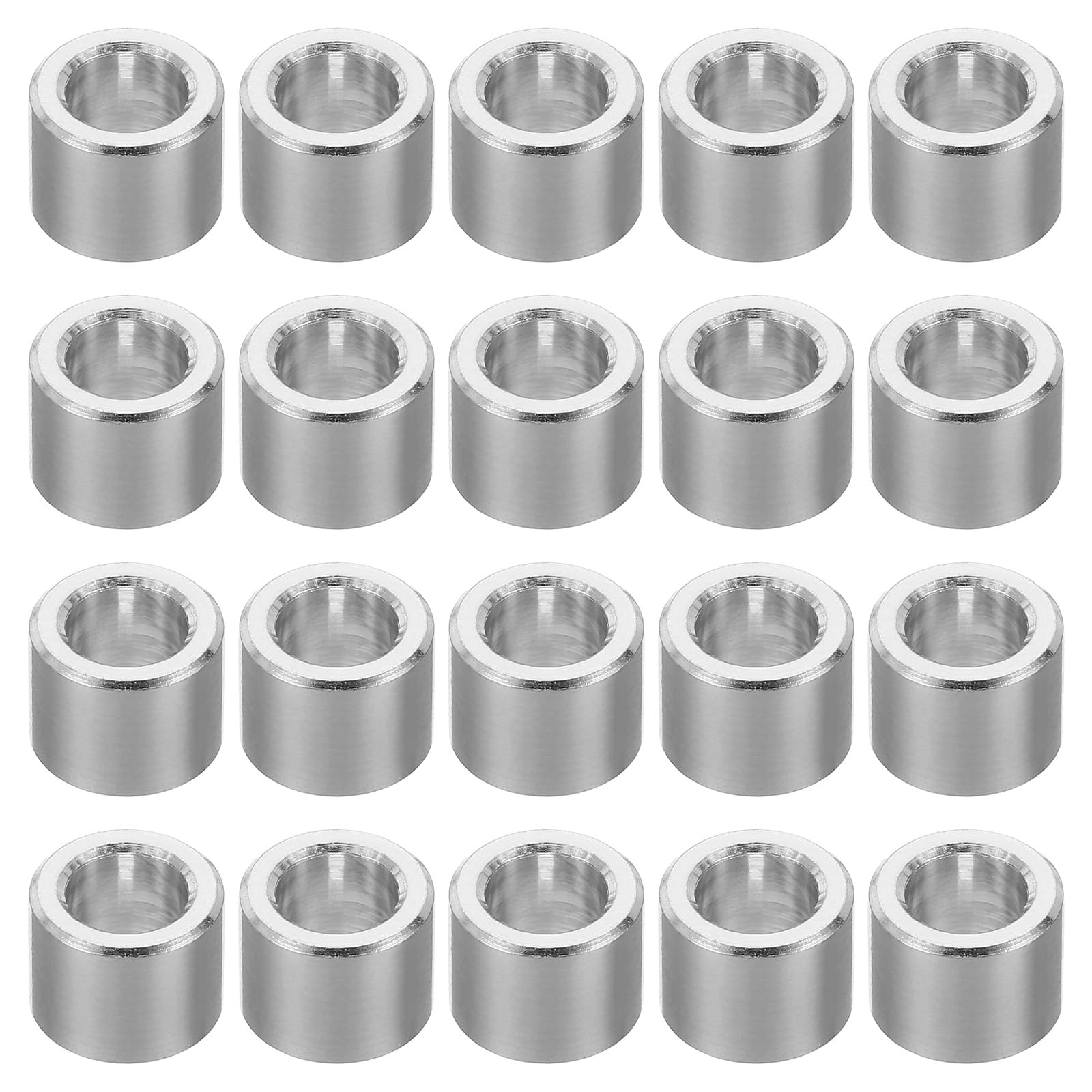 High-Quality PATIKIL M6 Aluminum Spacers - 20 Pcs 6.2mm ID x 10mm OD x 8mm L Round Metal Standoffs for 1/4