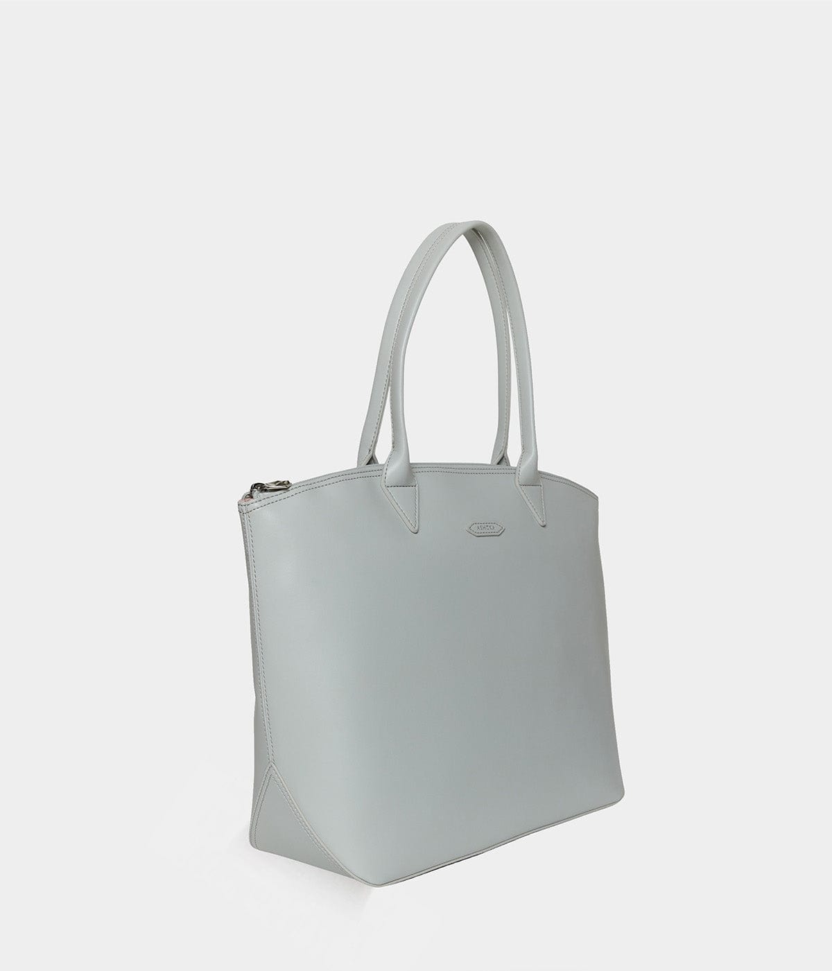 Jolly Apple Skin Vegan Leather Tote Bag - Pearl Grey | Eco-Friendly Women's Handbag for Work, Travel & Everyday Use