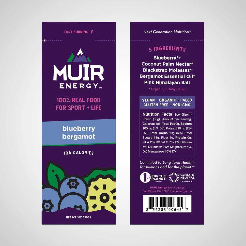 Muir Energy Gel - Fast Burning Sports Nutrition for Runners, Cyclists & Athletes | Quick Energy Boost for Endurance & Performance