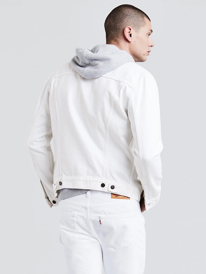 Levi's Men's Classic Trucker Jean Jacket - White | 723340292 | Vintage Denim Jacket for Casual Wear & Outdoor Activities