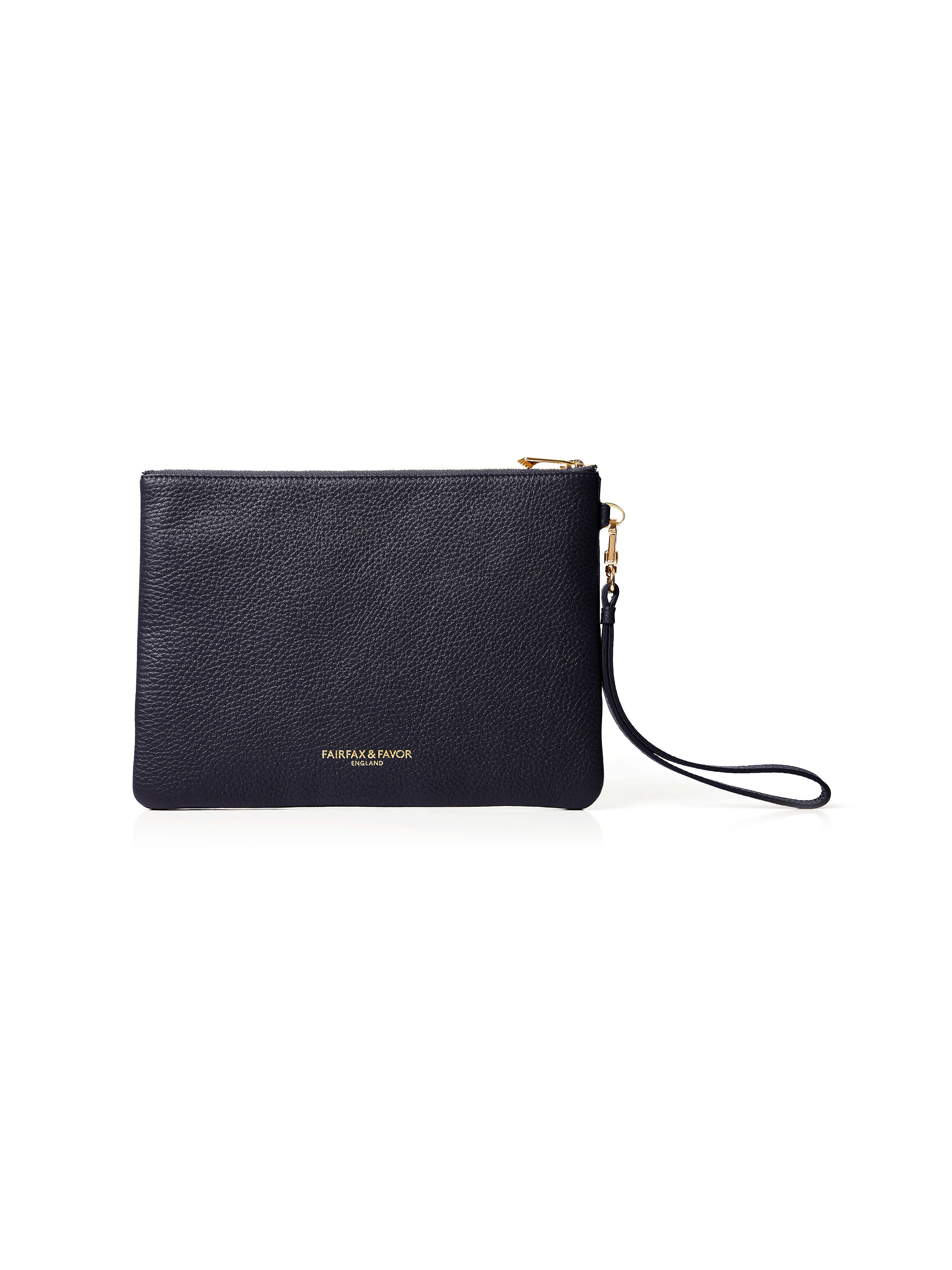 Highbury Clutch Bag for Women - Navy Blue Leather Crossbody Purse with Detachable Strap | Perfect for Evening Parties, Date Nights & Special Occasions