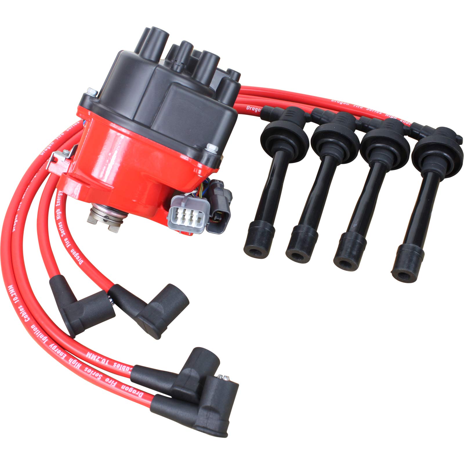 AIP Electronics Dragon FIRE Performance Complete Power Pack Ignition Distributor & Plug Wires Kit for 1992-1995 Acura Integra LS 1.8L Non-VTEC - OEM Fit (Kit-1110) | High-Performance Engine Upgrade for Smooth Acceleration & Fuel Efficiency