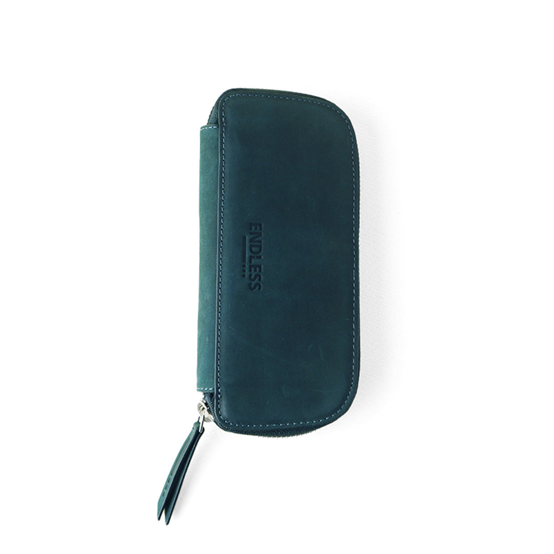 Premium Leather Adjustable 3-Pen Pouch - Blue | Stylish Pen Holder for Office, School & Travel | Perfect Gift for Writers & Professionals