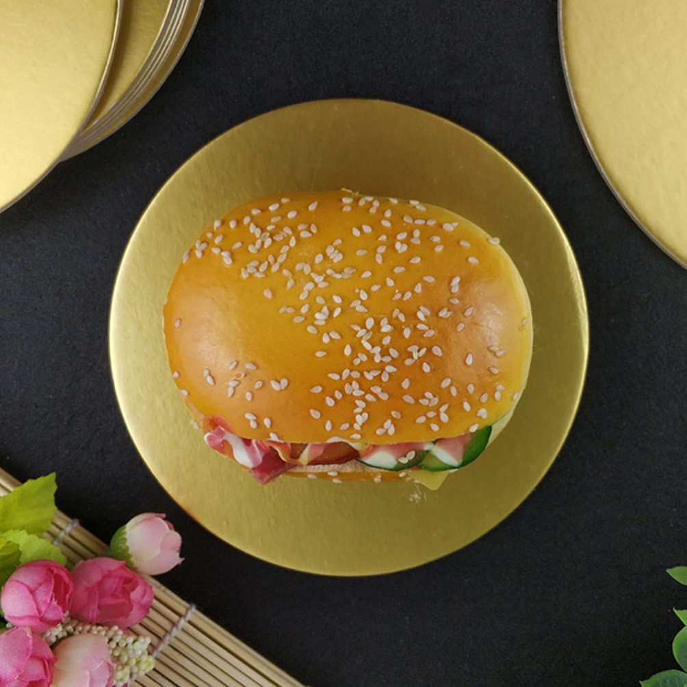 50pcs Gold Cake Base Boards - Sturdy Cardboard Cake Bottom for Desserts, Birthday Cakes & Display - Perfect for Baking, Serving & Party Decorations