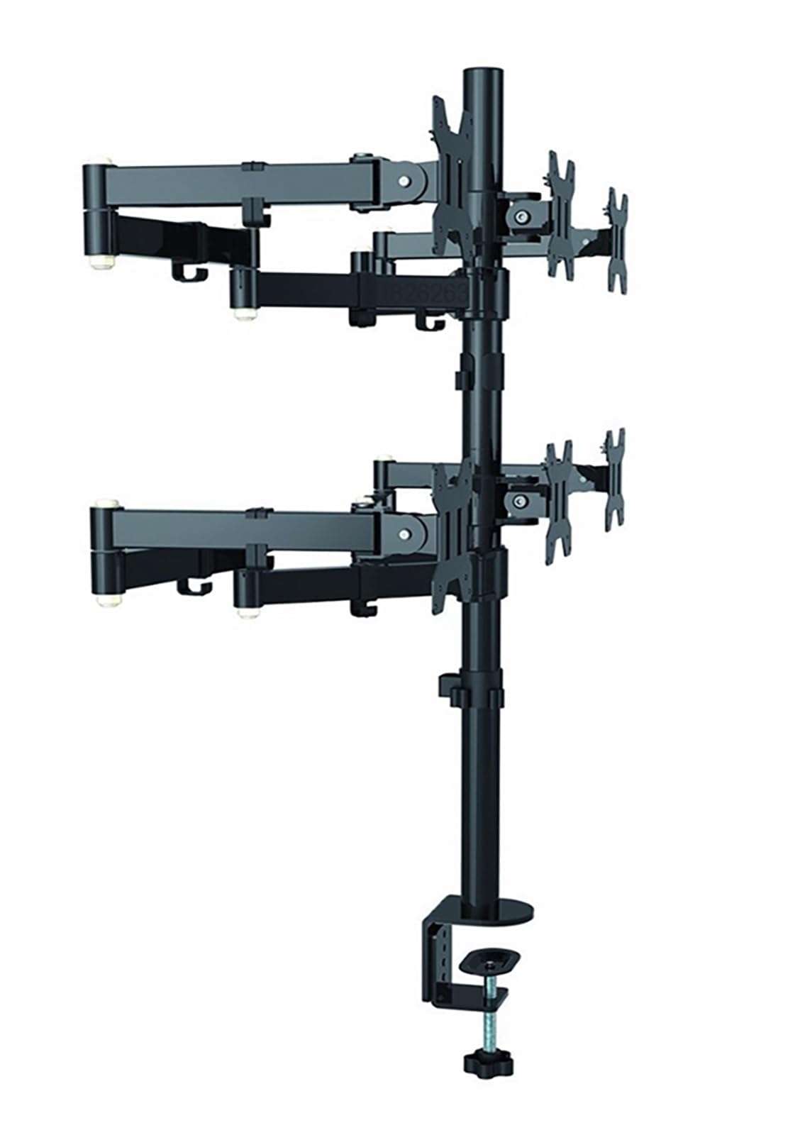 6 Arm LCD LED Monitor Stand - Full Motion Desktop Mount Bracket Holds 9kg per Head | Multi-Screen Setup for Gaming, Trading & Office Workstations