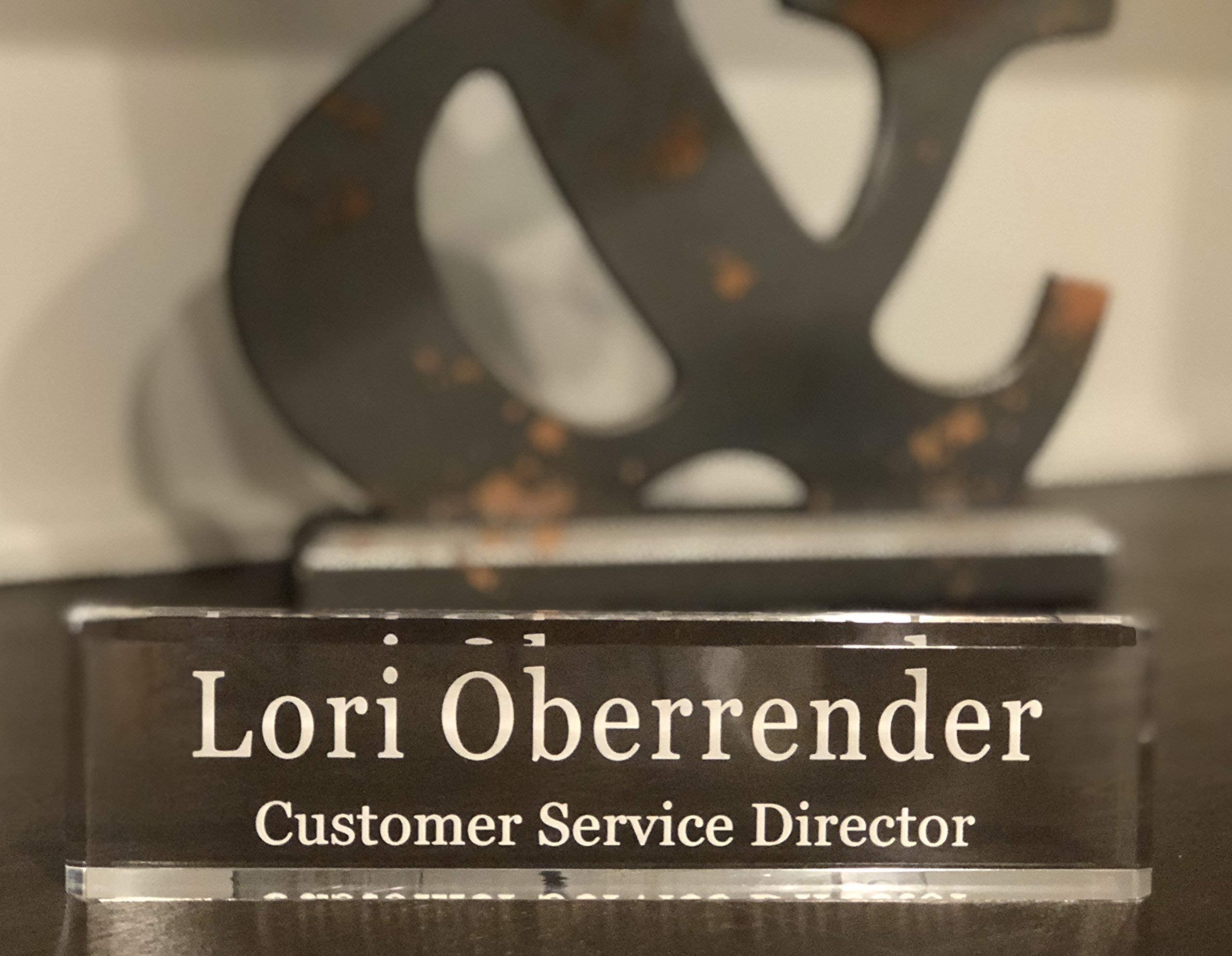 Custom Acrylic Name Plate for Office Desk - Personalized Engraved 8