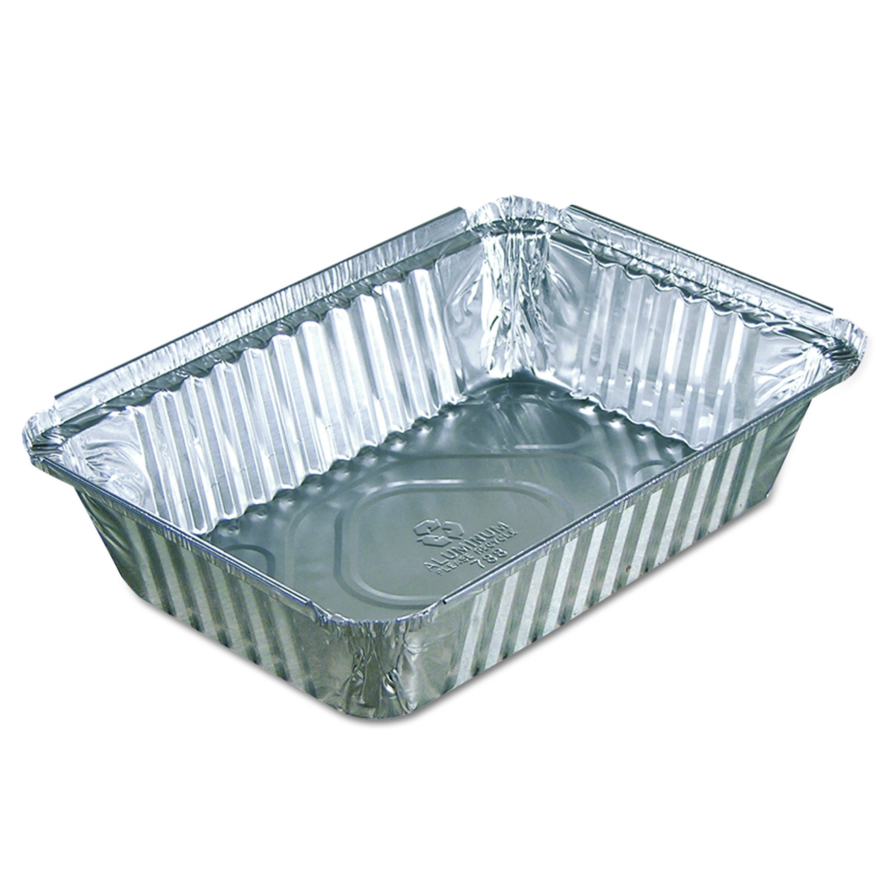 Pactiv Y78830 36 oz Aluminum Oblong Food Pans - 1.61