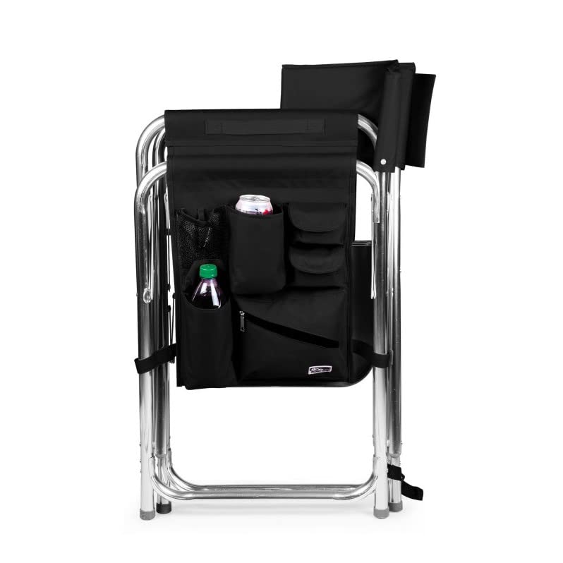 NCAA Cal Bears Folding Sports Chair with Side Table - Portable Camping & Beach Chair for Adults - Perfect for Tailgating, Outdoor Events & Picnics