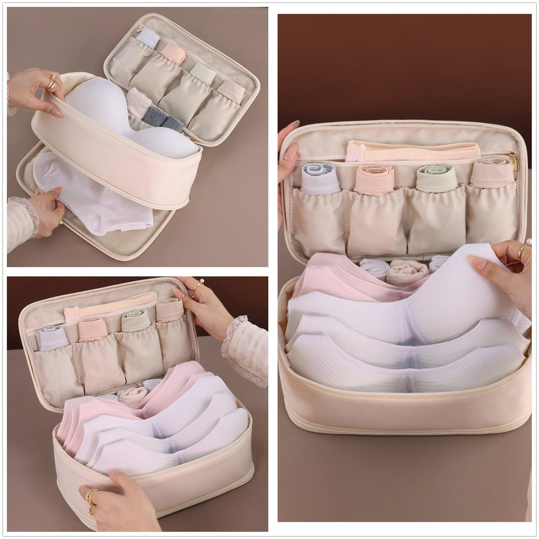 Travel Packing Organizers - Underwear Bra Socks Storage Bag, Pink 10# - Perfect for Travel, Gym & Daily Organization
