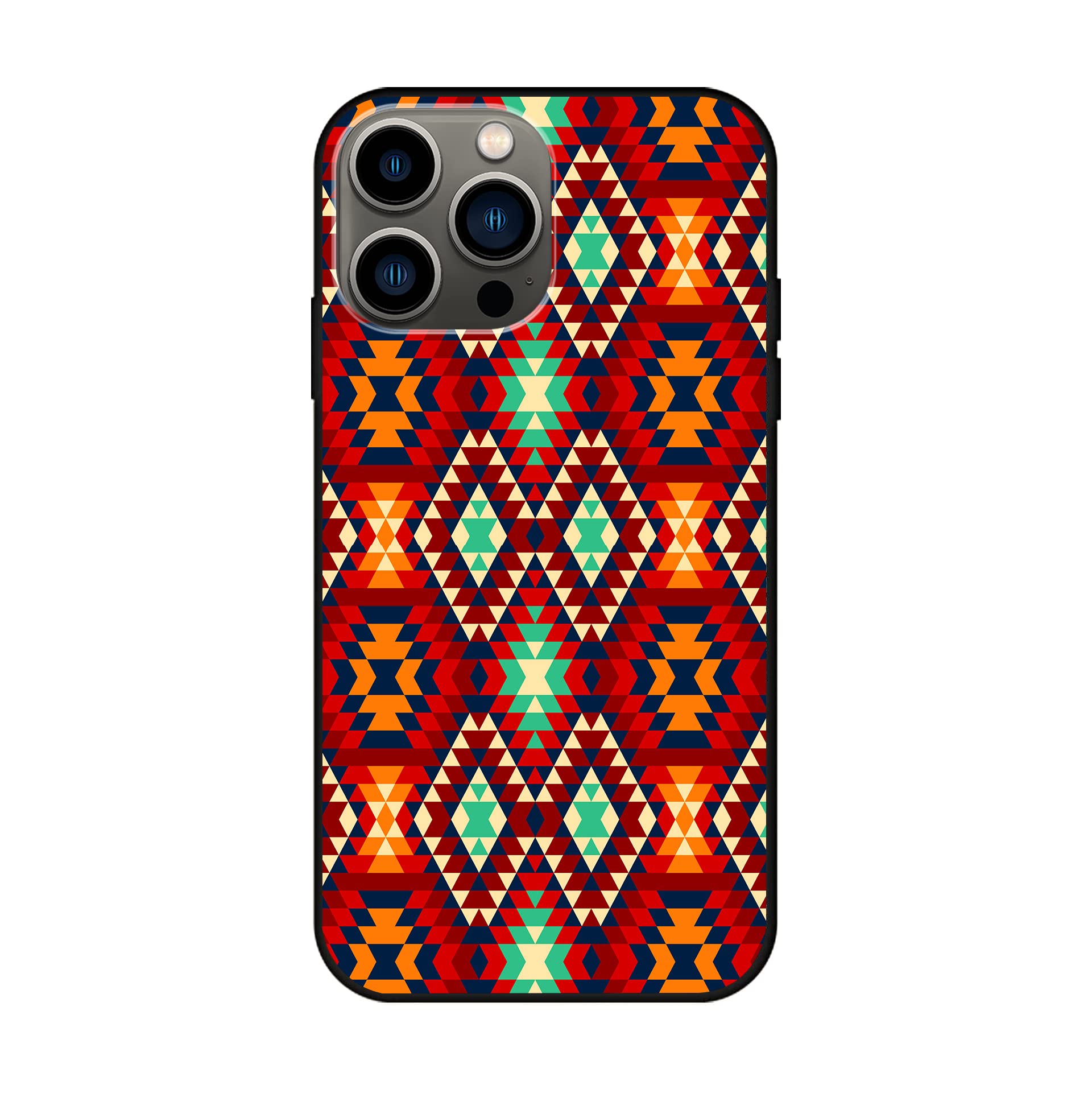 **Aztec Geometric iPhone 13 Pro Case | Colorful TPU Bumper Cover for Women & Girls | Shockproof, Slim Fit, Protective Phone Case for 6.1