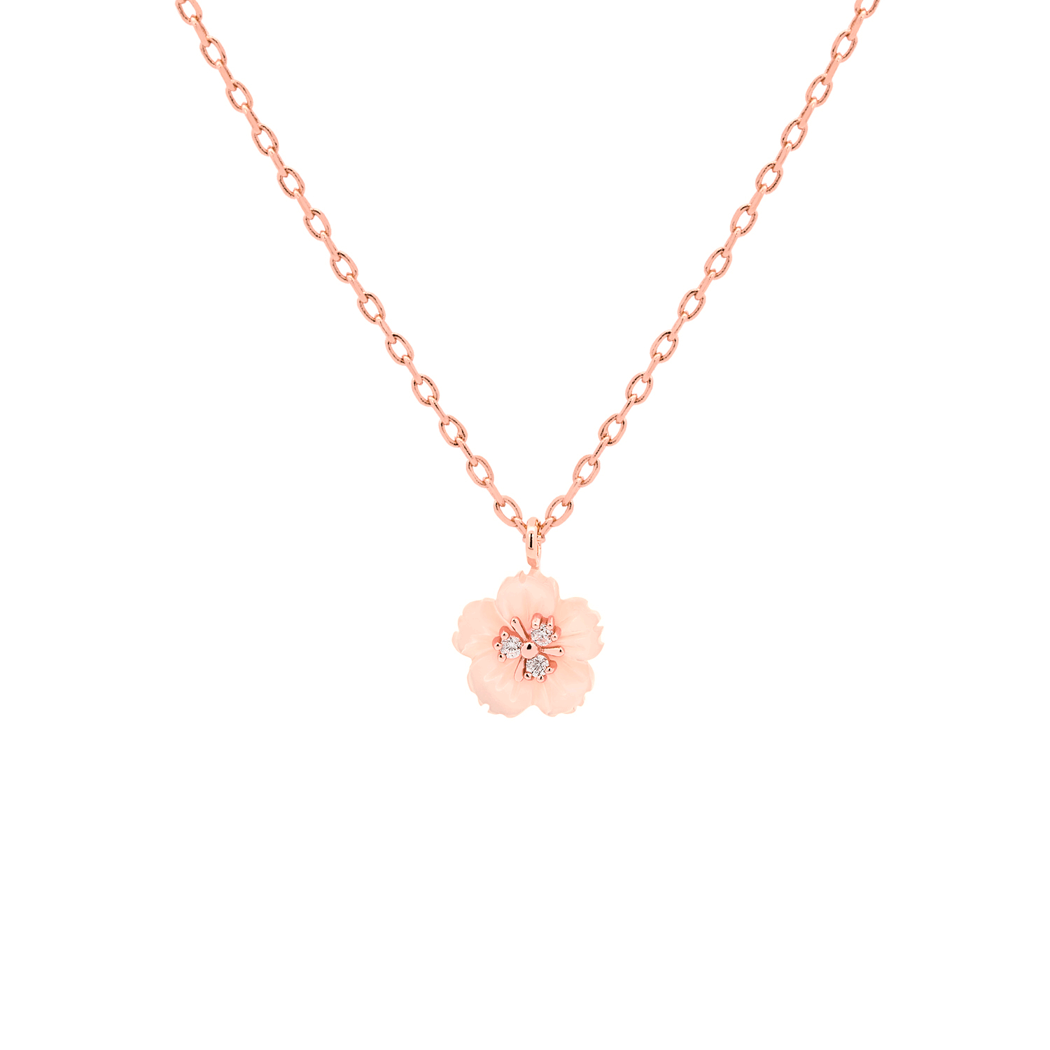 Rose Gold Adanne Necklace for Women - Elegant 18K Gold Plated Pendant Jewelry Gift for Her - Perfect for Weddings, Anniversaries & Special Occasions