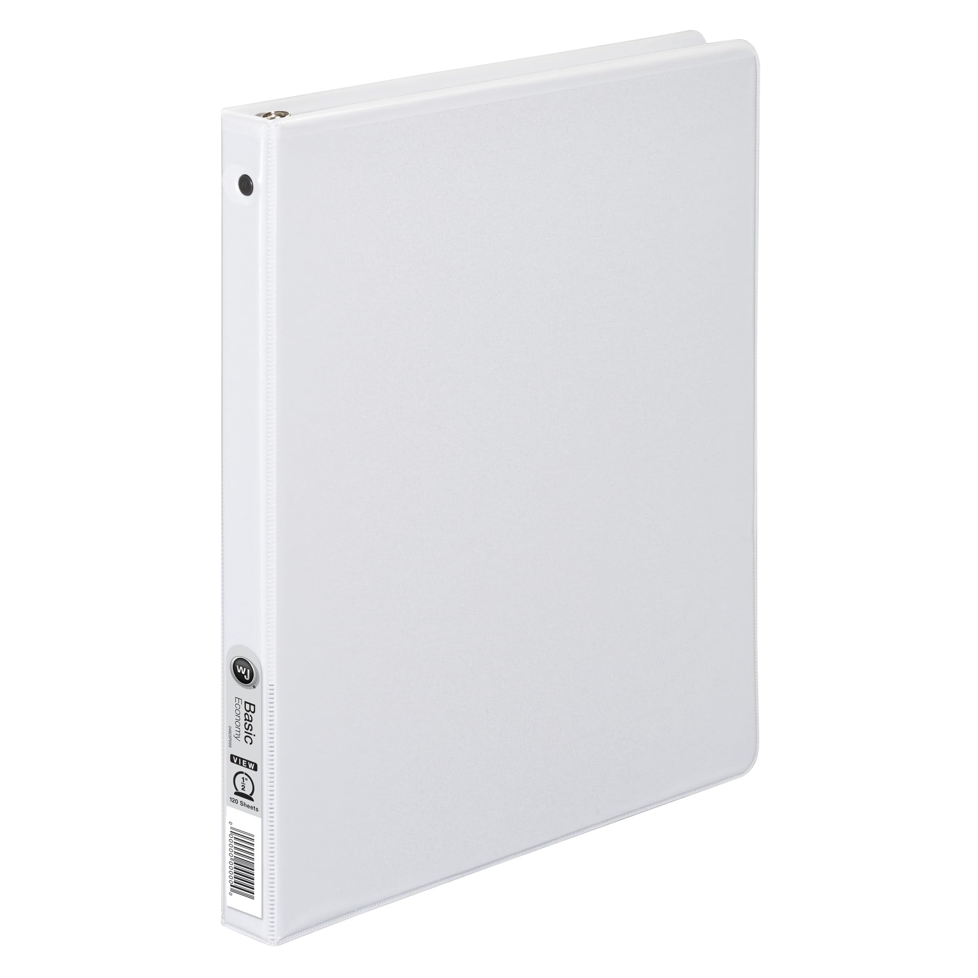 Wilson Jones 3 Ring Binder 1/2 Inch - Round Ring View Binder Letter Size, Customizable White 362 Series (W362-13WV) - Perfect for School, Office & Home Organization