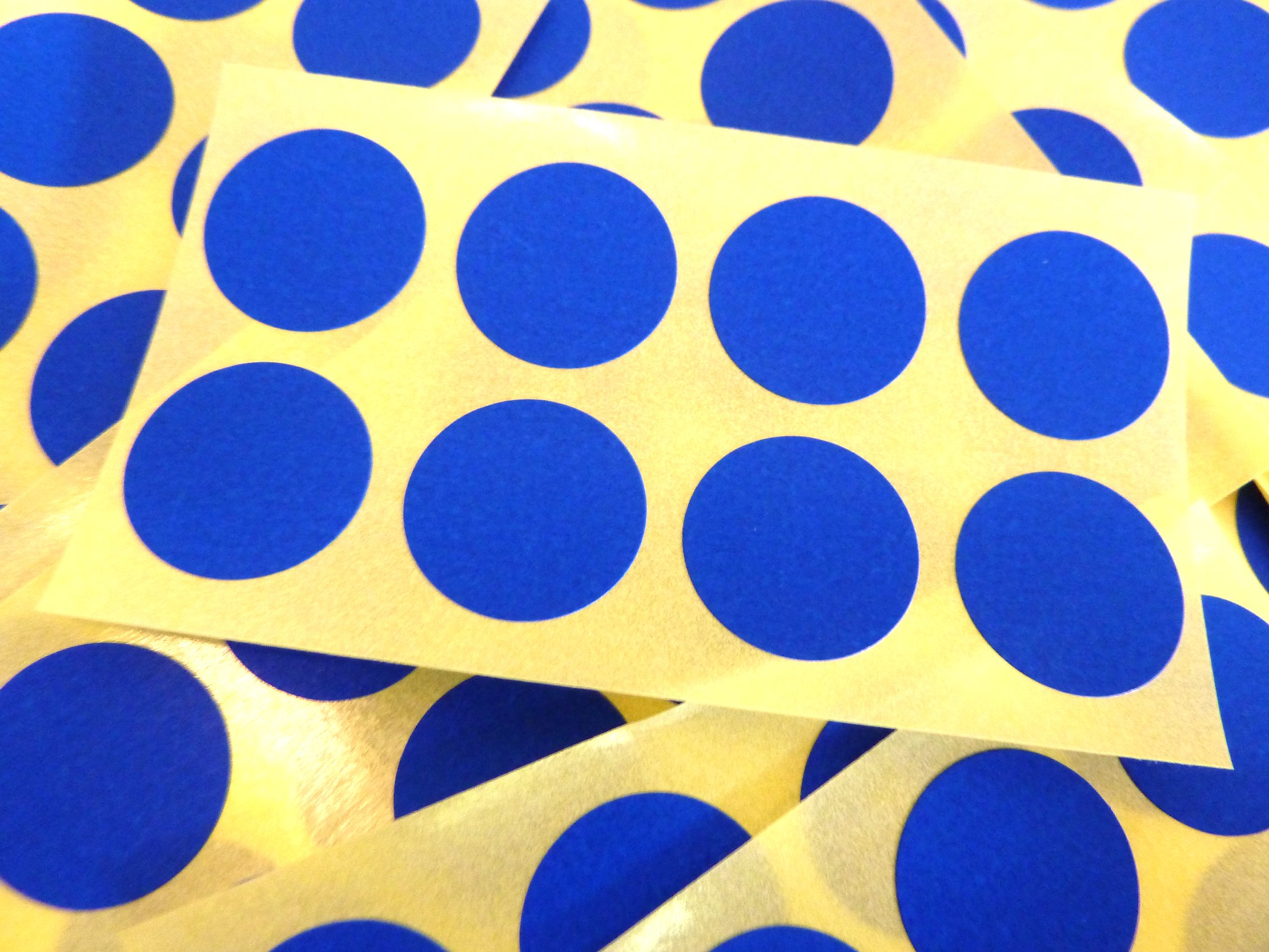 19mm Round Color Code Stickers - Royal Blue for Organizing & Labeling