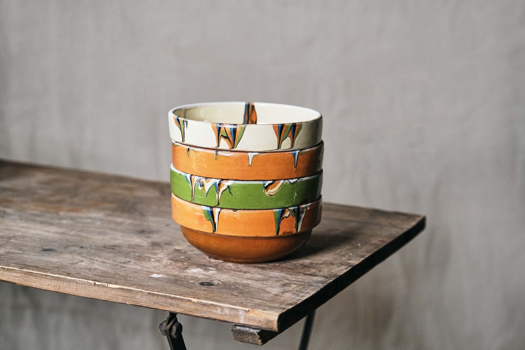 Eco-Friendly Green Drip Soup Bowl - Ceramic Soup Bowl with Drip Catcher for Mess-Free Dining | Perfect for Ramen, Pho, and Asian Noodle Soups at Home or Restaurant