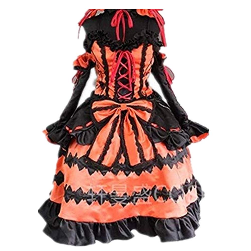 Date A Live Anime Tokisaki Kurumi Cosplay Costume Full Set - Gothic Lolita Princess Dress for Halloween, Conventions & Cosplay Events