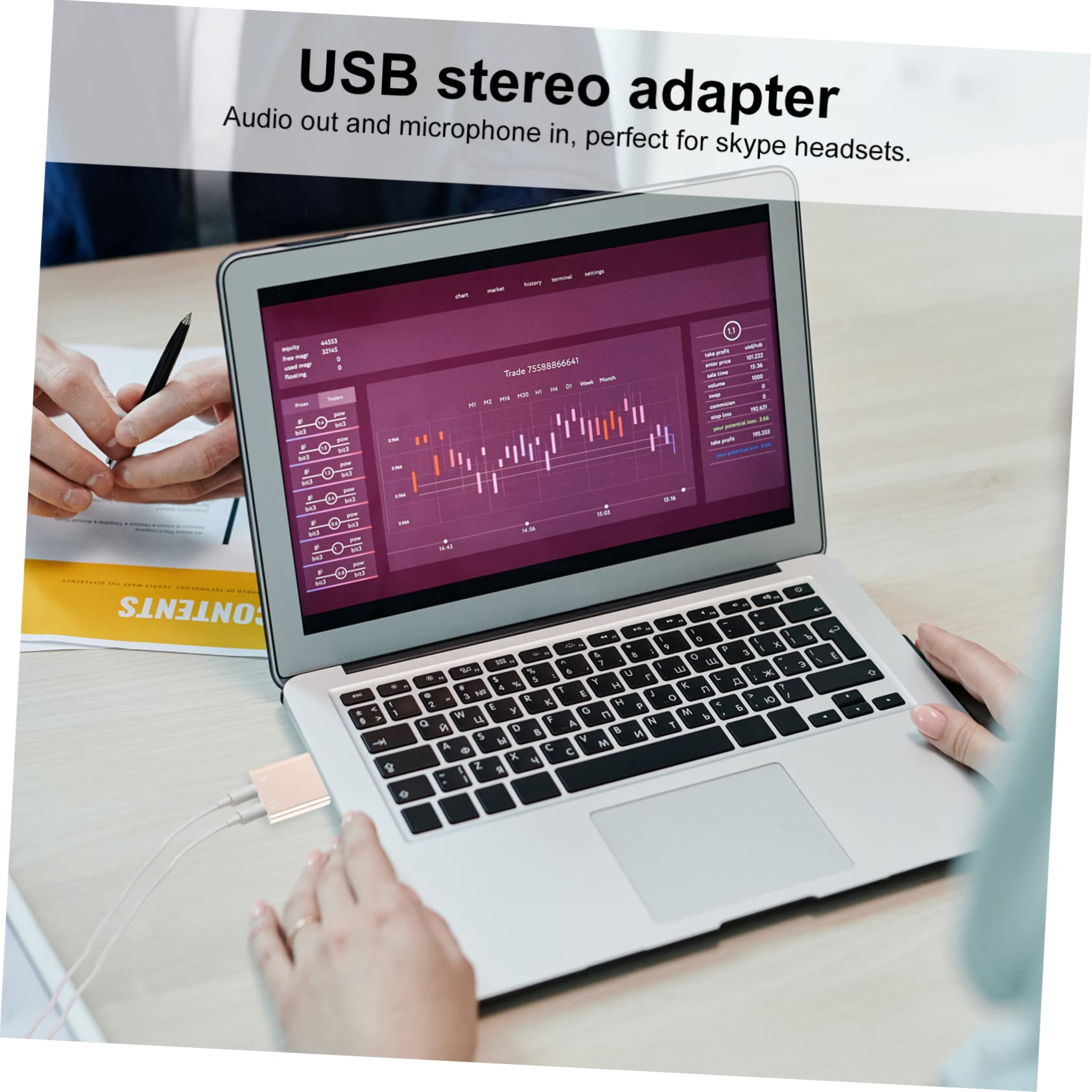OSALADI 3PCS USB Audio Adapter with Microphone, Aluminum Alloy External Sound Card for Laptop & PC, 3D Stereo Audio Interface for Gaming, Streaming, and Video Conferencing