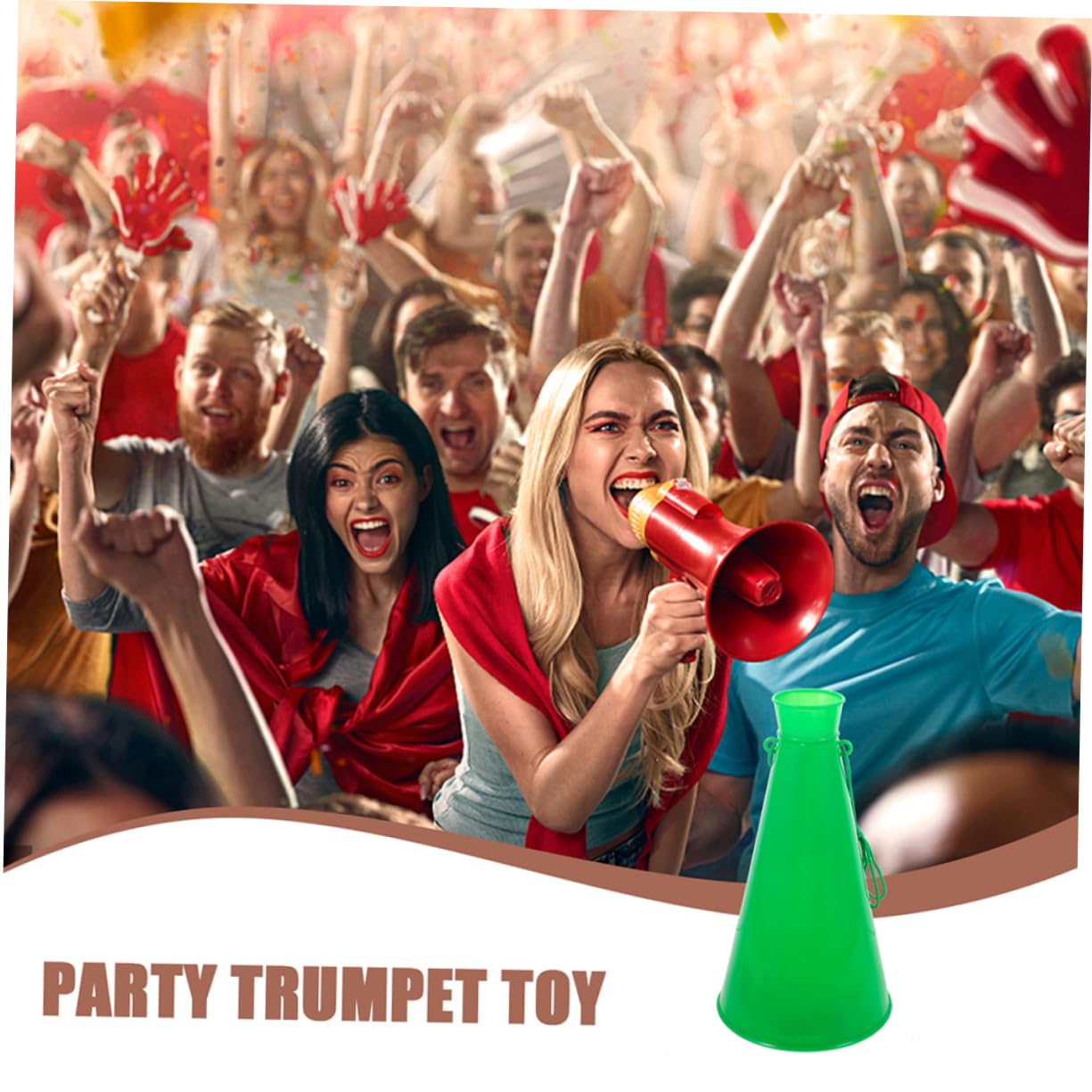 HANABASS Cheering Horn - Loud Party Noise Maker, Sports Cheer Megaphone for Cheerleading, Football Games & Celebrations - Perfect for Birthday Parties, Sporting Events & Team Spirit Boosting