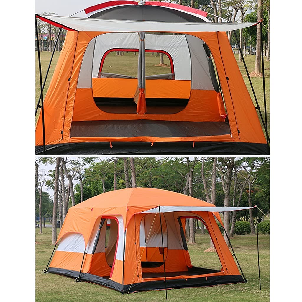 6-Person Waterproof 4-Season Family Camping Tent with Living Room & Separate Rooms - Spacious Outdoor Shelter for Camping, Hiking & Backpacking Adventures