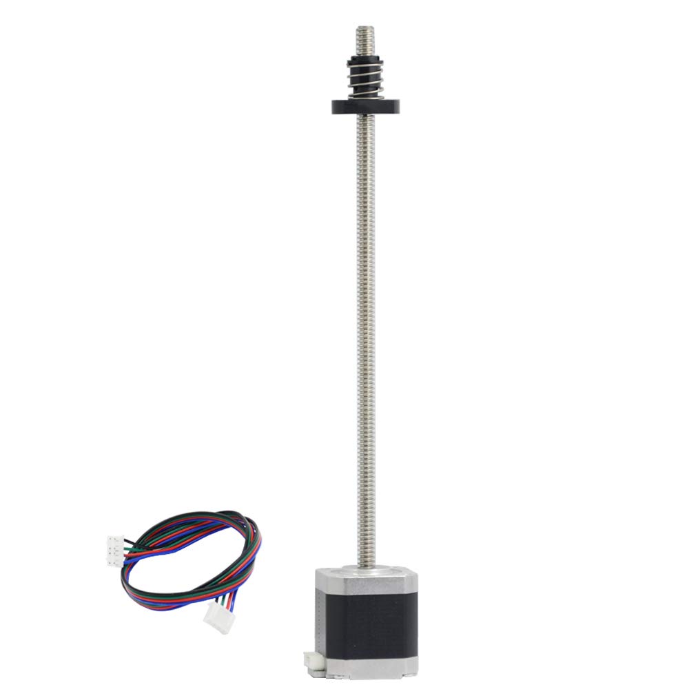 NEMA 17 Stepper Motor with Integrated TR8x2 2mm Lead & 310mm T8 Lead Screw - High Precision for 3D Printer Z Axis, CNC Machines | Perfect for DIY Projects, Robotics & Automation Systems