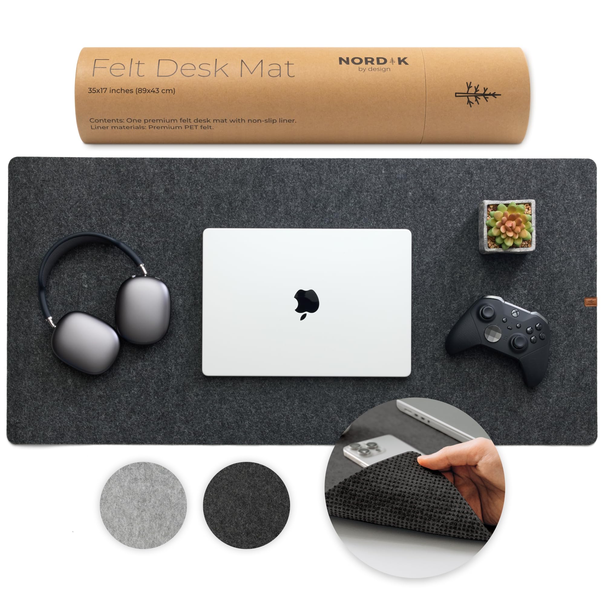 Premium Large Felt Desk Mat - 35