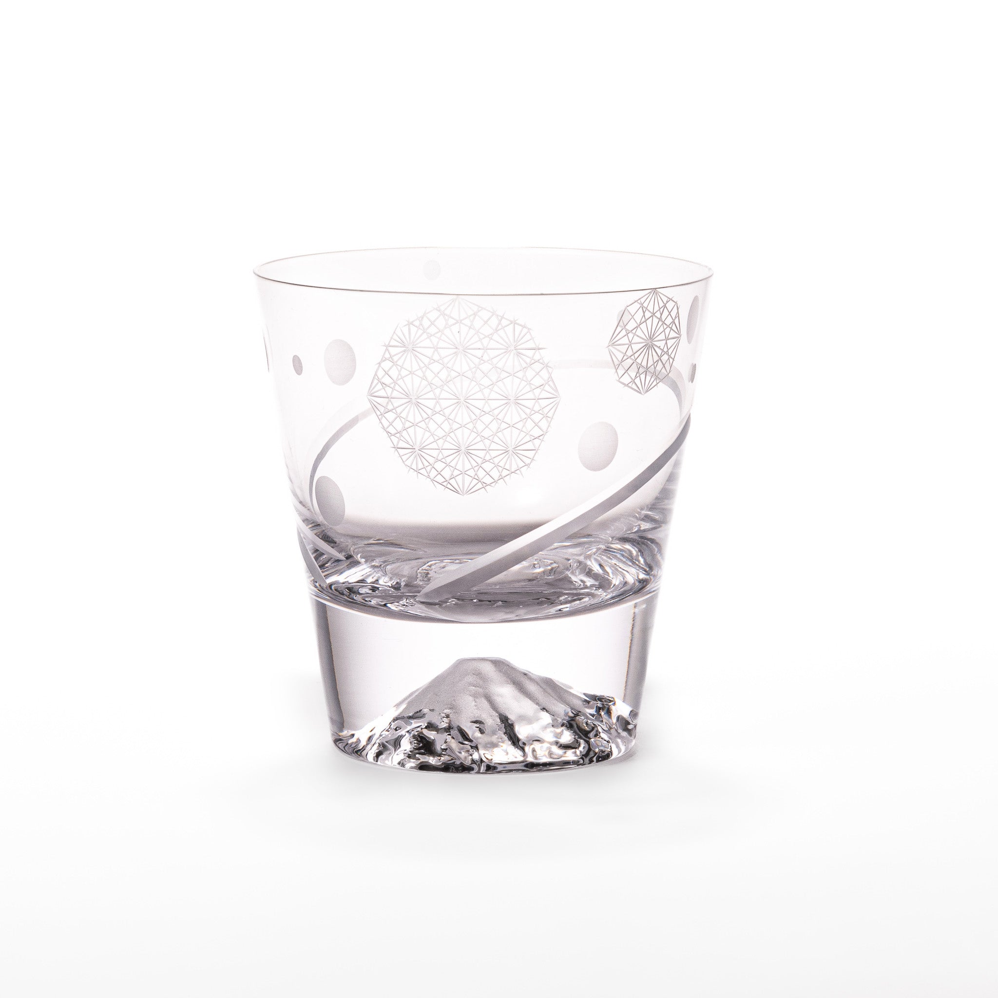 Tajima Mount Fuji Whiskey Glasses Set of 2 - Japanese Inspired Rocks Glasses for Bourbon, Scotch & Cocktails - Perfect for Home Bar, Gifts & Entertaining