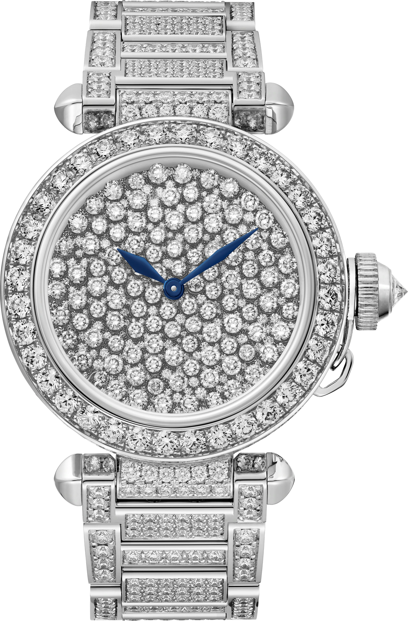 Cartier Pasha 35mm White Gold Diamond Ladies Watch - Luxury Women's Timepiece for Formal Events & Special Occasions
