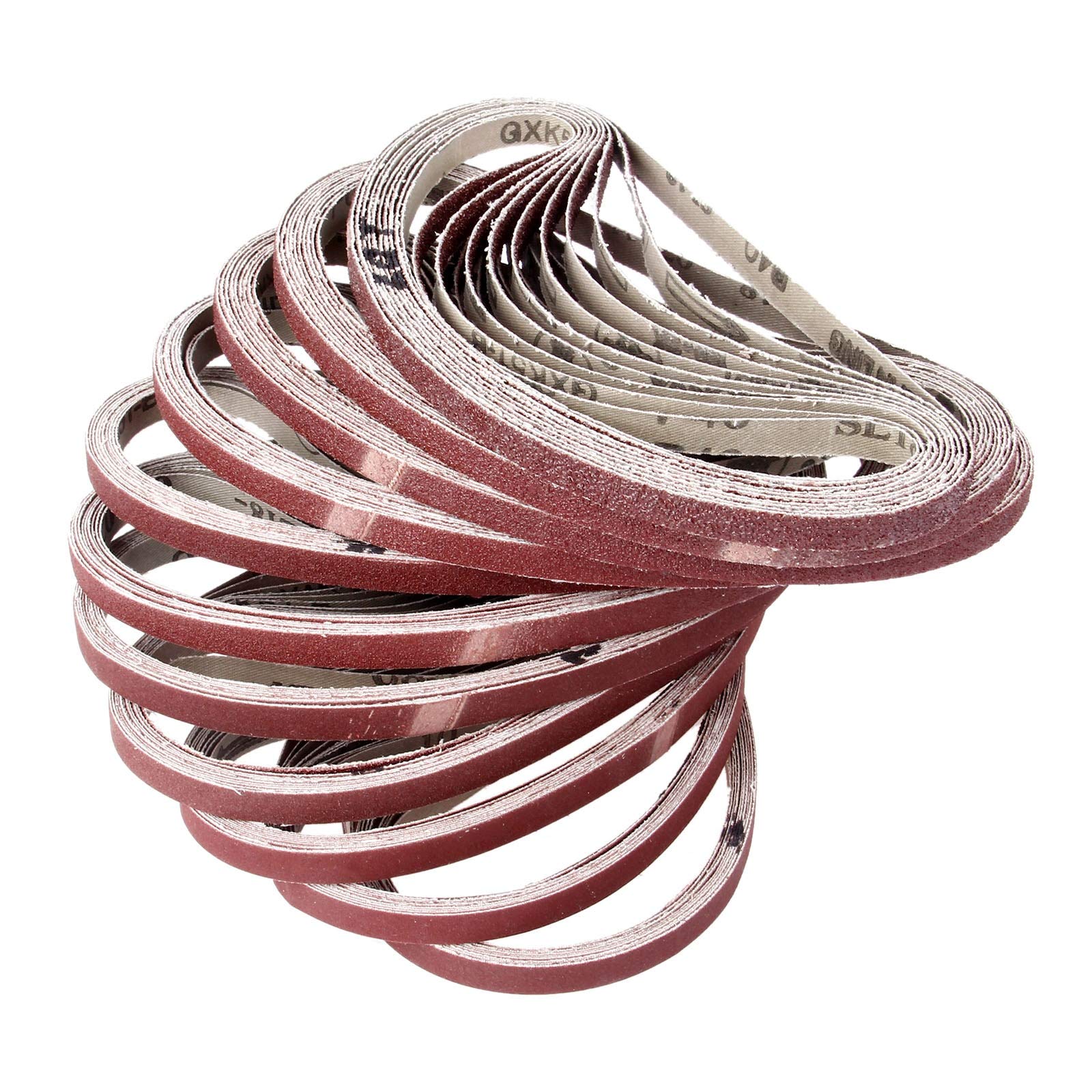 10Pcs 40-600 Grit Sanding Belts for Drill Grinder, 9533mm Abrasive Polishing Tool - Perfect for Woodworking, Metal Finishing & DIY Projects (Grit 320)