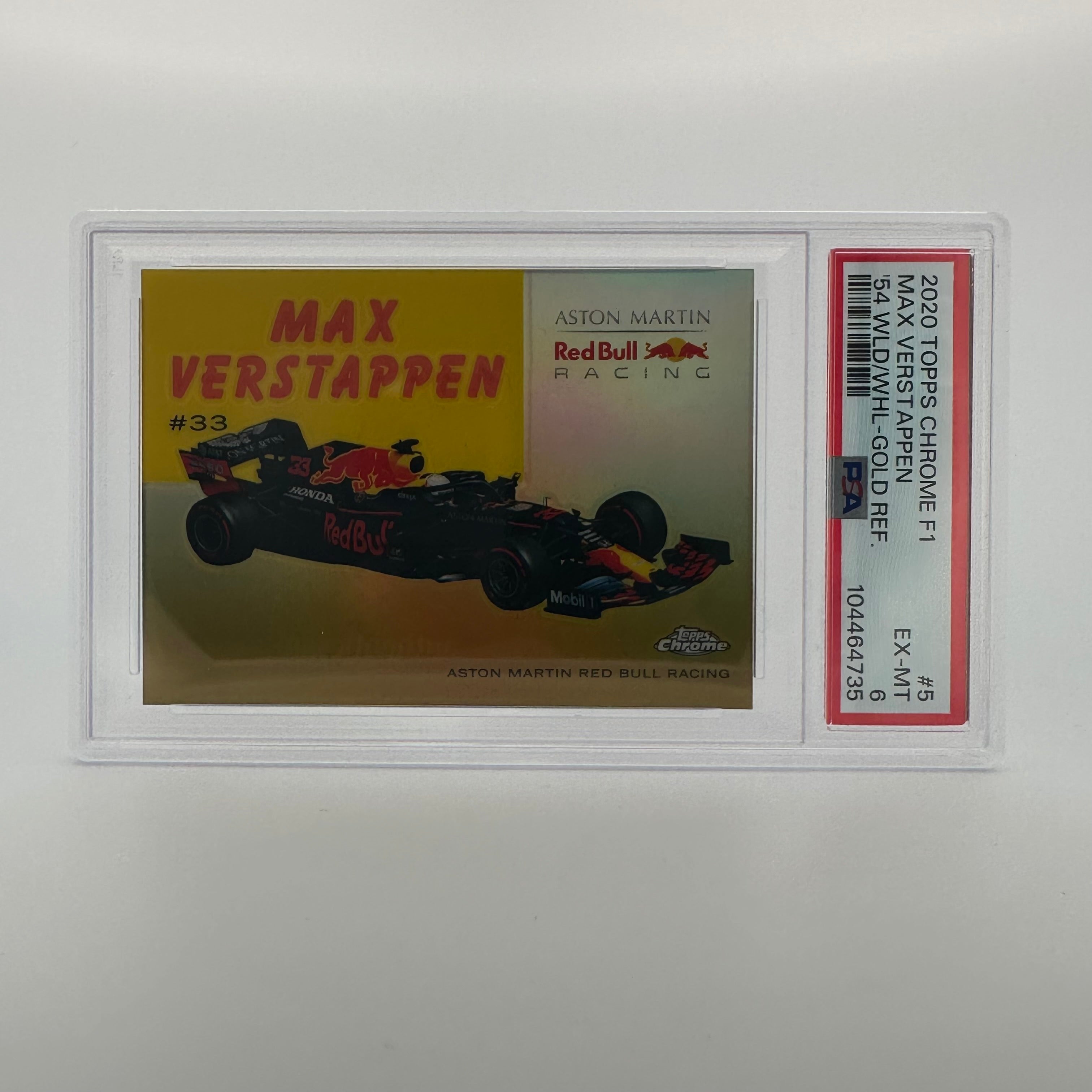 2020 Topps Chrome F1 PSA 6 Max Verstappen #54W 5 Gold Parallel 31/50 - Rare Racing Collectible for F1 Fans & Sports Card Investors