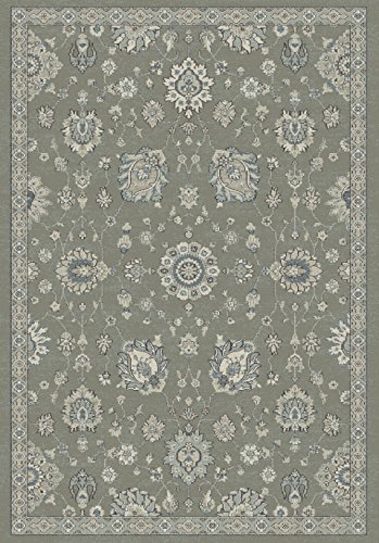 Farahan 95052 Modern Dynamic Area Rug 2.2' x 7.7' Grey Ivory - Perfect for Living Room, Bedroom or Hallway Runner