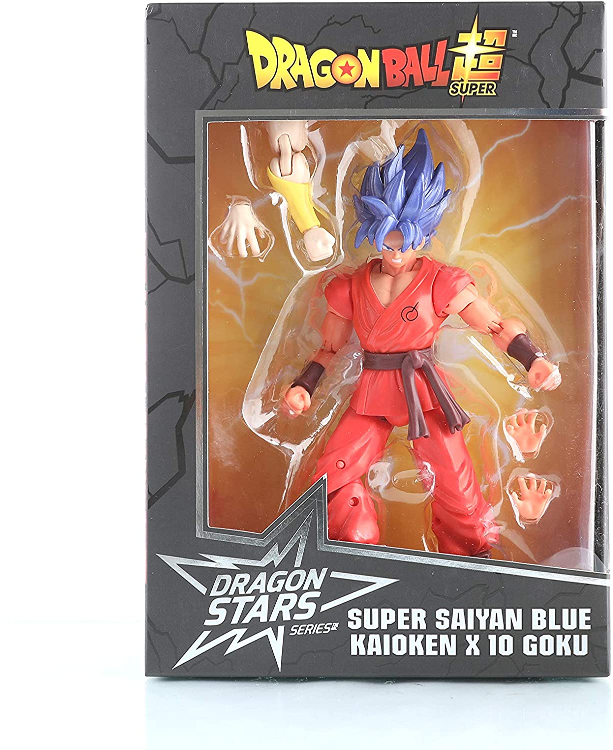 Super Saiyan Blue Kaioken x10 Goku Dragon Ball Super Action Figure - Dragon Stars Series 6.5 Collectible Toy for Anime Fans & Display