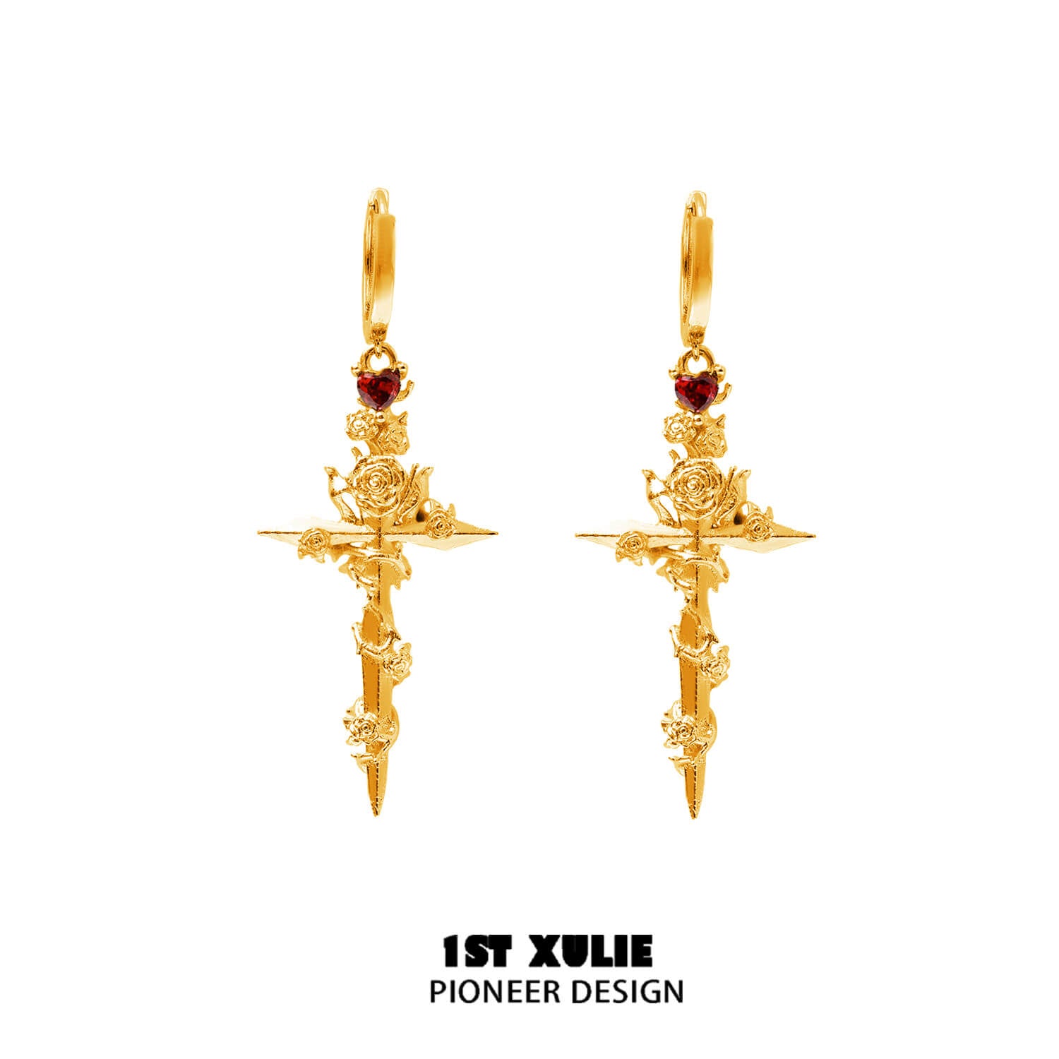 24K Gold Plated Sword Stud Earrings for Women - Trendy Gothic Punk Jewelry Gift for Halloween, Cosplay & Everyday Wear