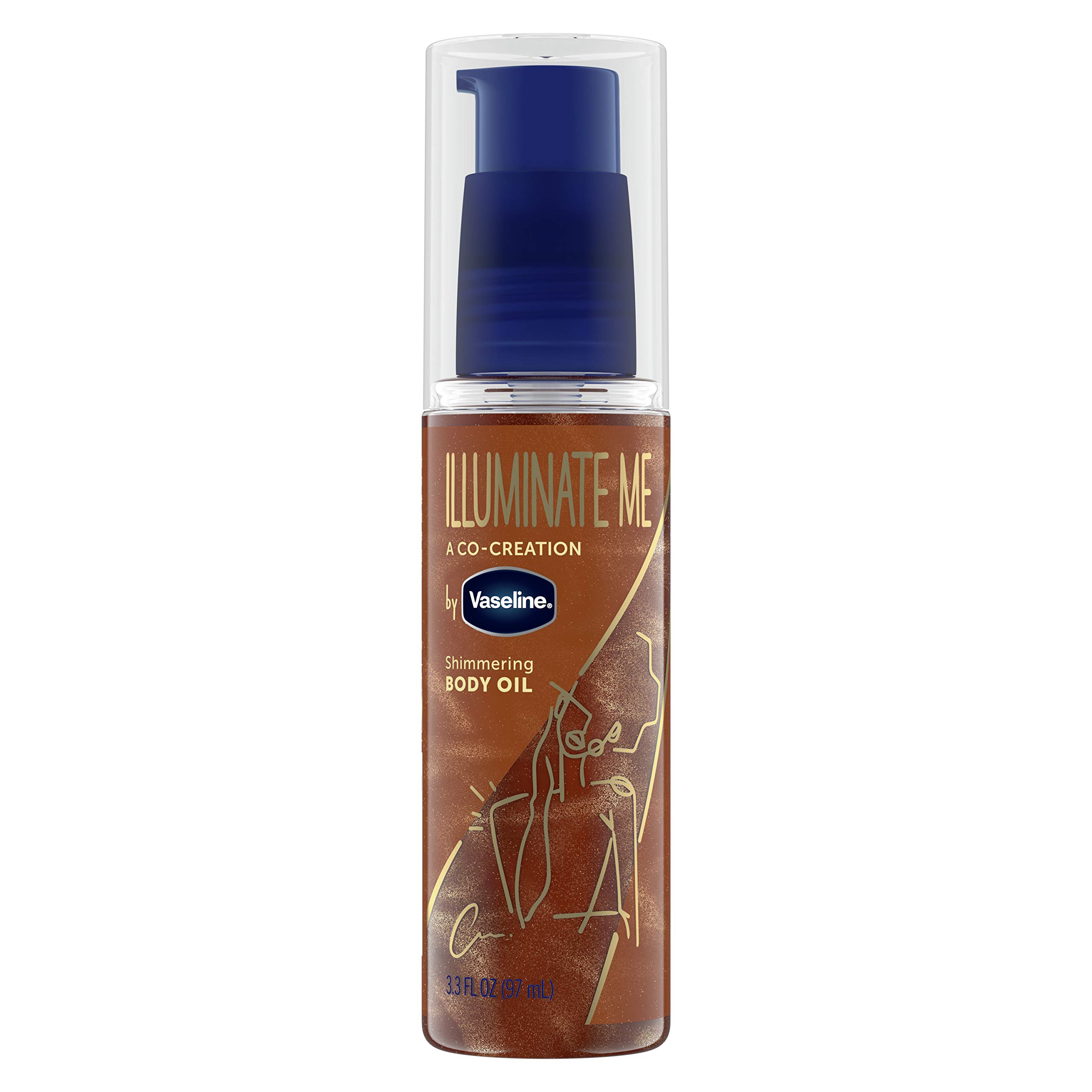 Vaseline Illuminate Me Shimmering Body Oil & Whipped Body Butter for Melanin-Rich Skin - 11 oz Hydrating Glow for Dark Skin Tones - Perfect for Night Out, Special Occasions & Daily Moisturizing