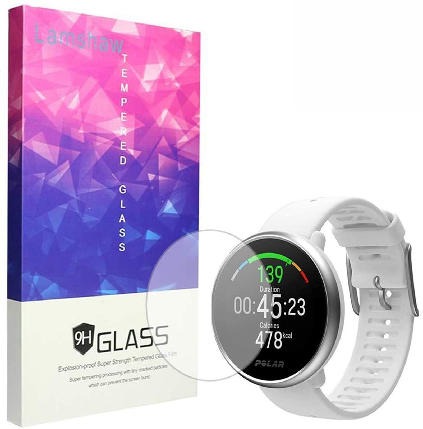 **Polar Ignite Screen Protector 3 Pack - 9H Tempered Glass for Polar Ignite Fitness Watch - Shatterproof & Anti-Scratch - Perfect for Running, Gym & Outdoor Activities**