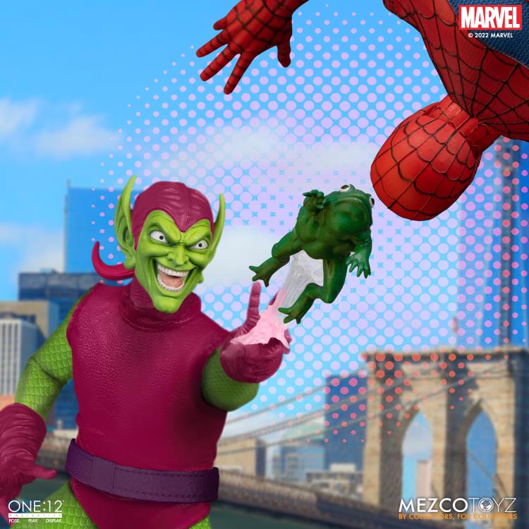 Mezco One:12 Collective Green Goblin Action Figure - Premium 6-Inch Marvel Collectible for Display & Role Play - Perfect for Comic Fans & Collectors