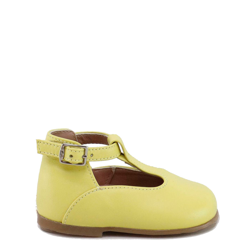 Papanatas Sun Yellow T-Strap Baby Shoes - Soft & Comfortable First Walkers for Infants & Toddlers - Perfect for Outdoor Play, Special Occasions & Everyday Wear