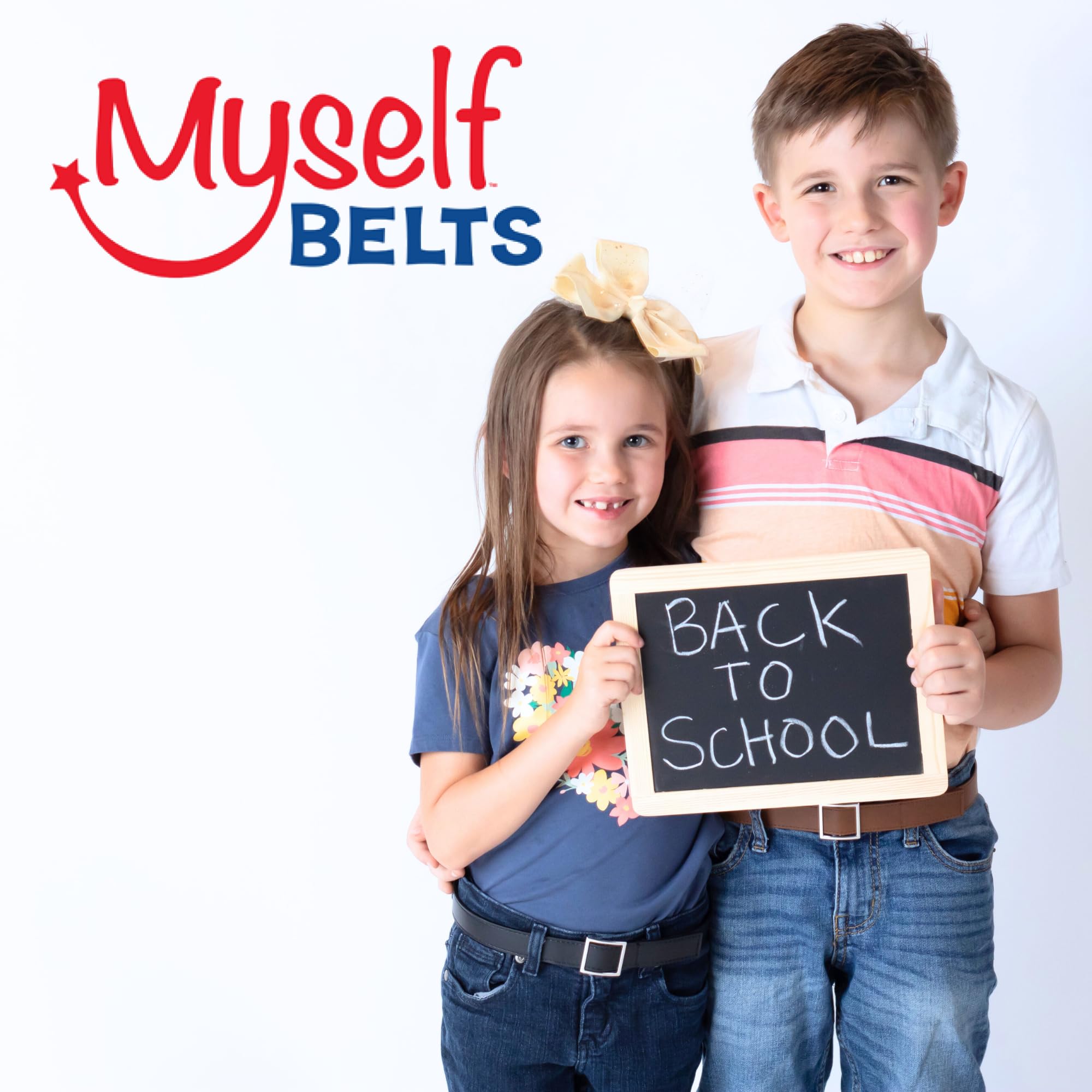 Easy Velcro Belt for Toddlers & Kids - Adjustable Solid Canvas Print Waistband for Pants & Shorts - Perfect for School, Play & Everyday Wear