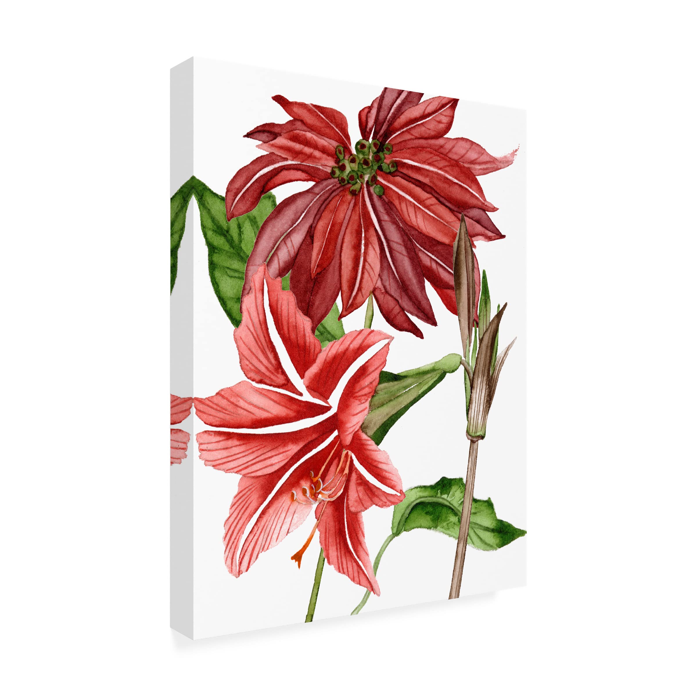 Trademark Fine Art 'Merry Blossom I' Canvas Wall Art by Melissa Wang - Floral Home Decor for Living Room, Bedroom & Office